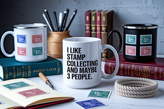 Professional cover image for 4 Funny Mugs Stamp Collectors Will Treasure in 2025