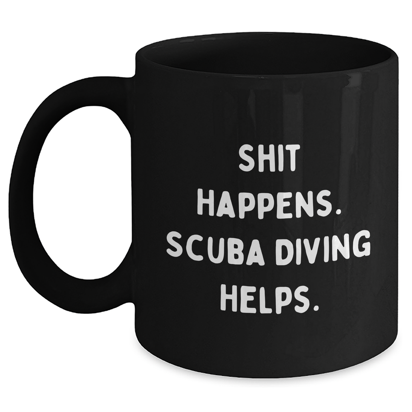Scuba Diving Humor Black Coffee Mug, Funny Gifts for Scuba Diving Men, Gifts from Friends, Unique Father's Day Unique Gifts for Scuba Diving Enthusiasts - Main