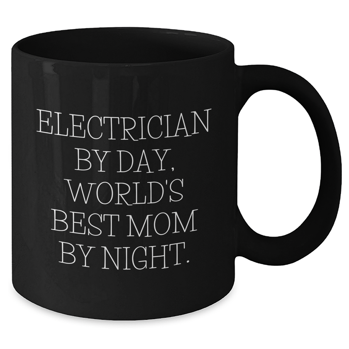 Electrician Gifts by Day, World's Best Dad by Night, Black Coffee Mug for Father's Day - Additional