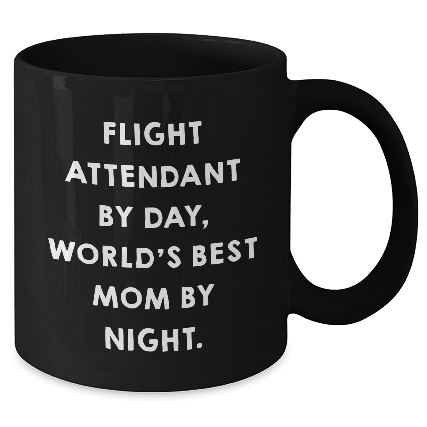 Flight Attendant Humor Black Coffee Mug, Gifts from Mom to Dad, Flight Attendant By Day, World's Best Dad By Night, Funny Father's Day Unique Gifts - Additional