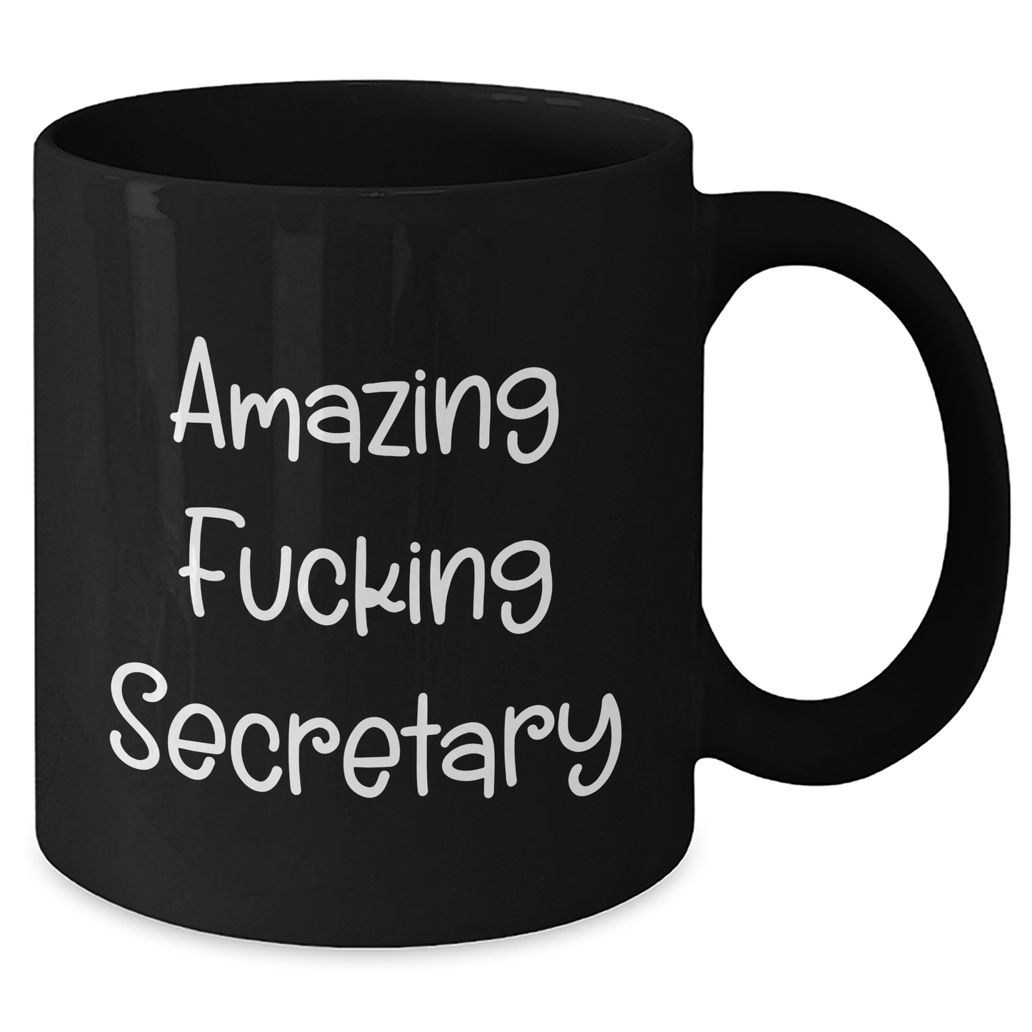 Funny Secretary Quotes Black Coffee Mug, Gifts from Friends for Secretary, Graduation Unique Gifts, Amazing F--king Secretary - Additional