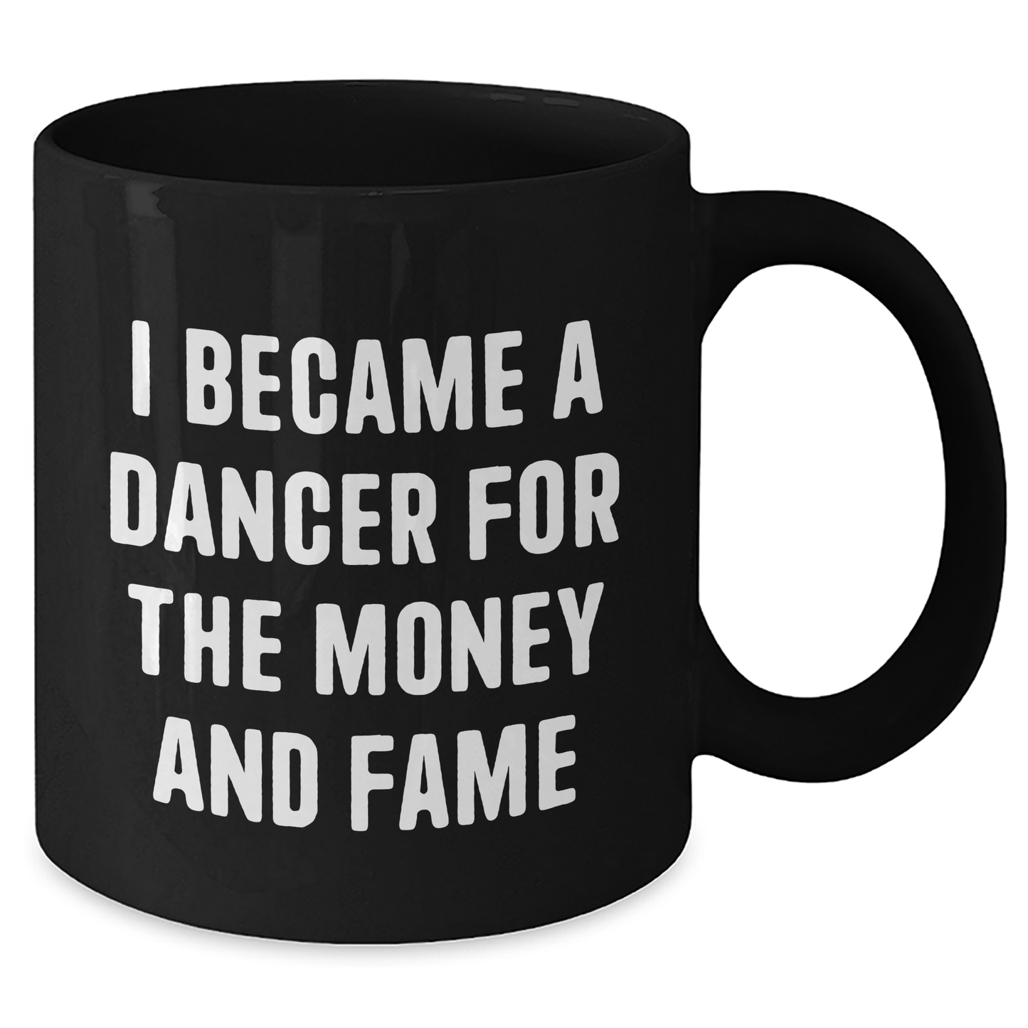 Funny Dancer Gifts from Friends for Graduation Unique Dancer Black Coffee Mugs I Became A Dancer For The Money And Fame - Additional