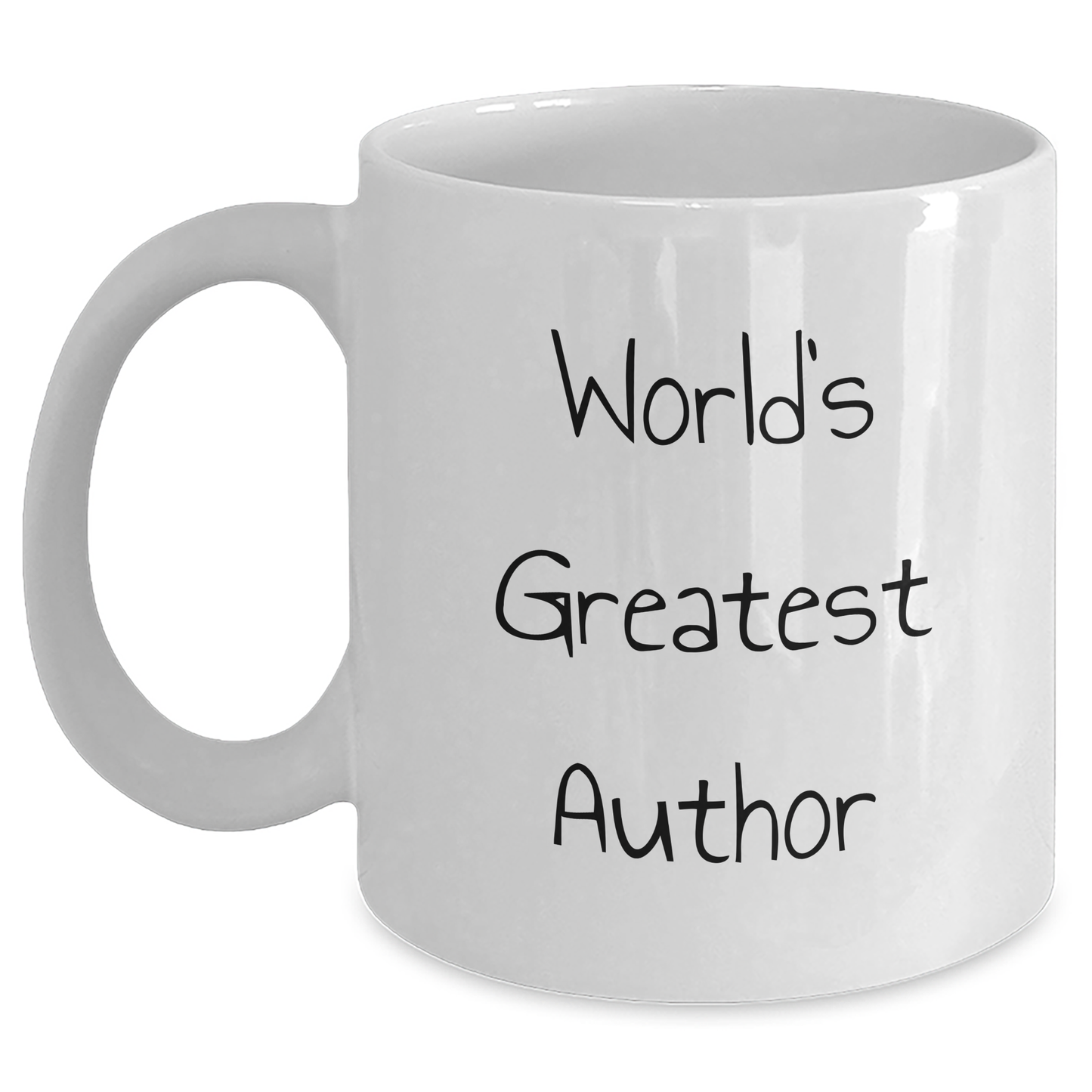 Funny Author Gifts from Friends for World's Greatest Author Graduation Unique White Coffee Mugs, 11oz or 15oz Capacity, Ceramic, Microwave and Dishwasher Safe - Main