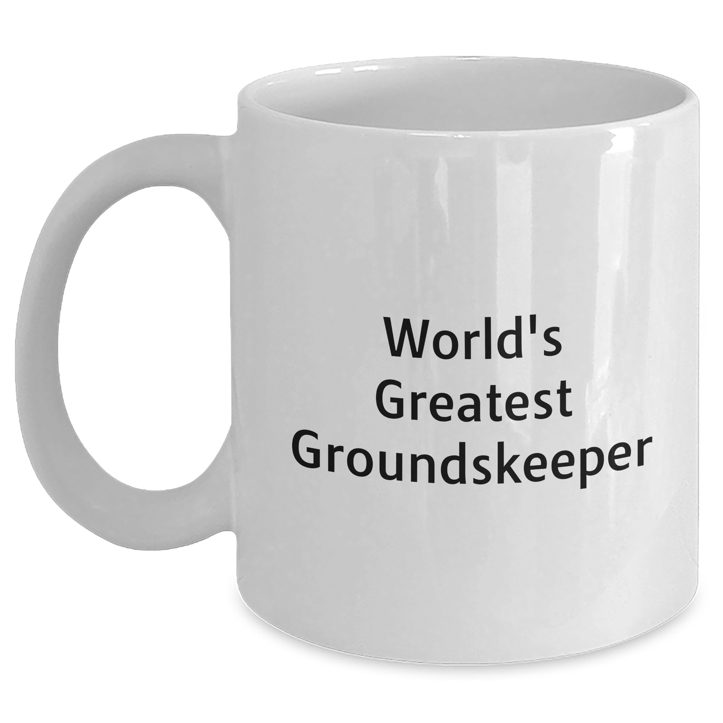 Funny groundskeeper Gifts from Friends, World's Greatest Ceramic White Coffee Mug for groundskeeper Graduation - Main