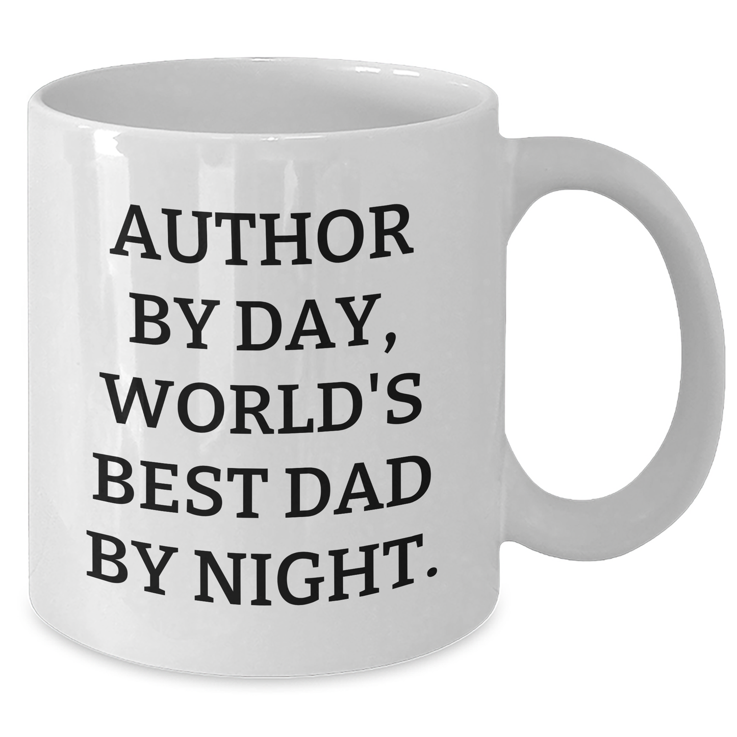 Author's Humor Gifts from Mom, Unique White Coffee Mug for Author By Day, World's Best Dad By Night. Gifts for Author, Dad - Additional
