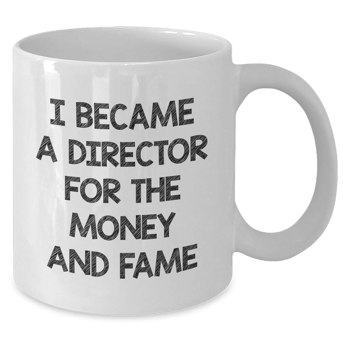 Funny Director Gifts For Him From Friends - 'I Became A Director For The Money And Fame' White Coffee Mug, Graduation Unique Gifts - Additional