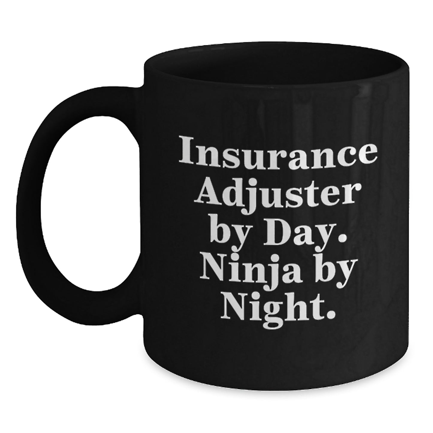 Insurance Adjuster Ninja Gifts for Men, Funny Black Coffee Mug from Coworkers, Graduation Unique Gifts - Main