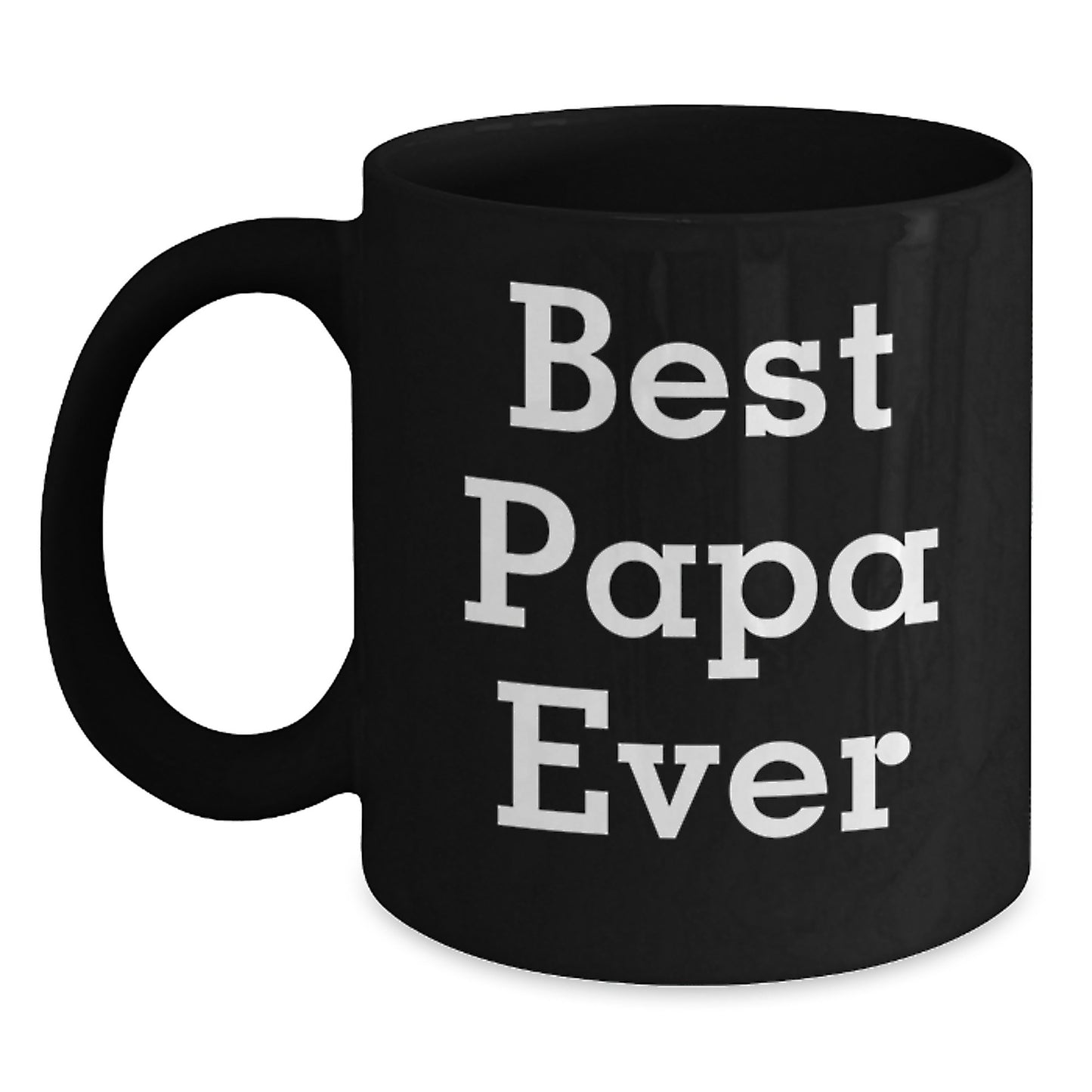 Funny Papa Gifts from Men to Best Papa Ever Black Coffee Mug, Birthday Unique Presents for Him - Main
