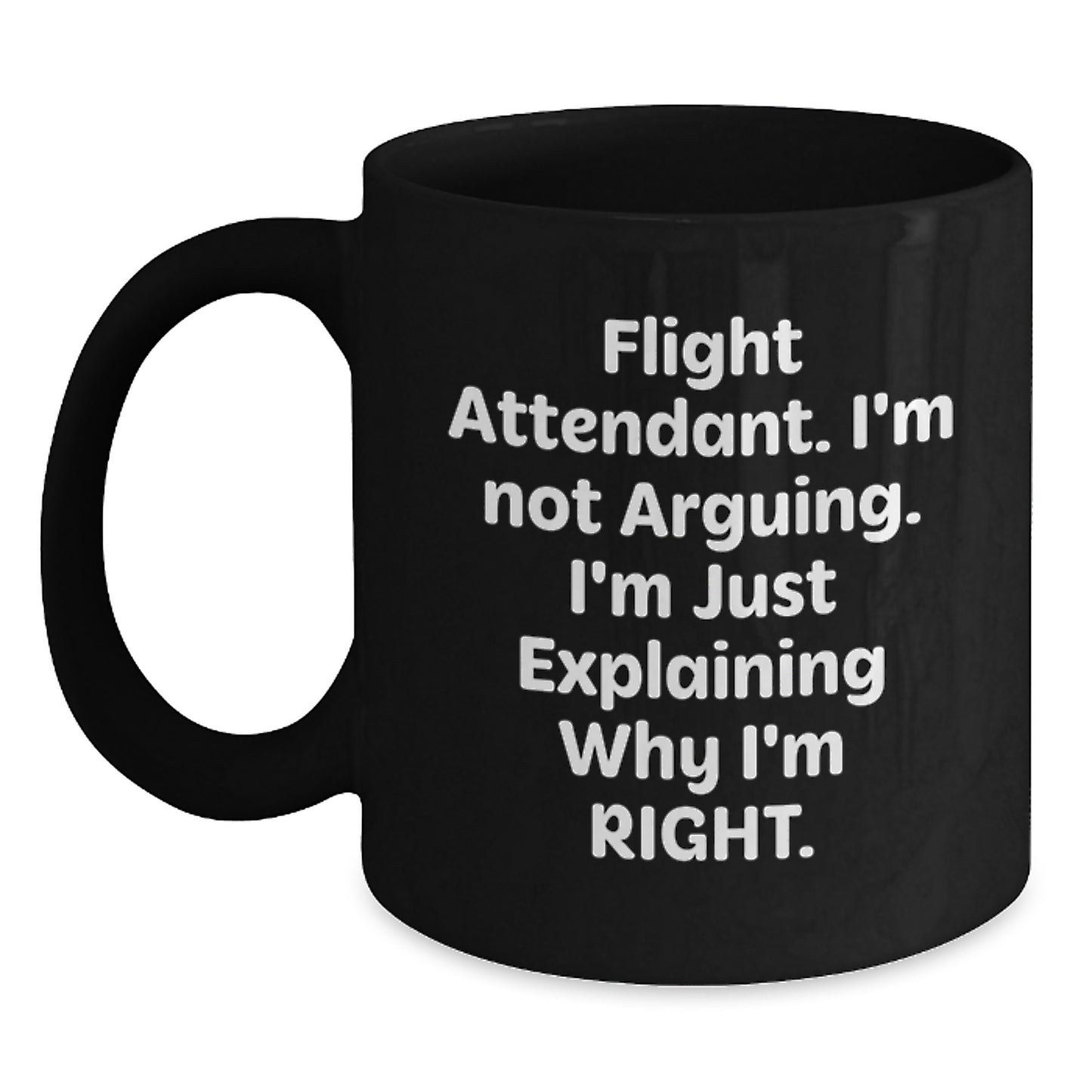 Flight Attendant Gifts, Funny Quote, Black Coffee Mug, Graduation Unique Gifts from Friends, Gifts for Flight Attendants - Main