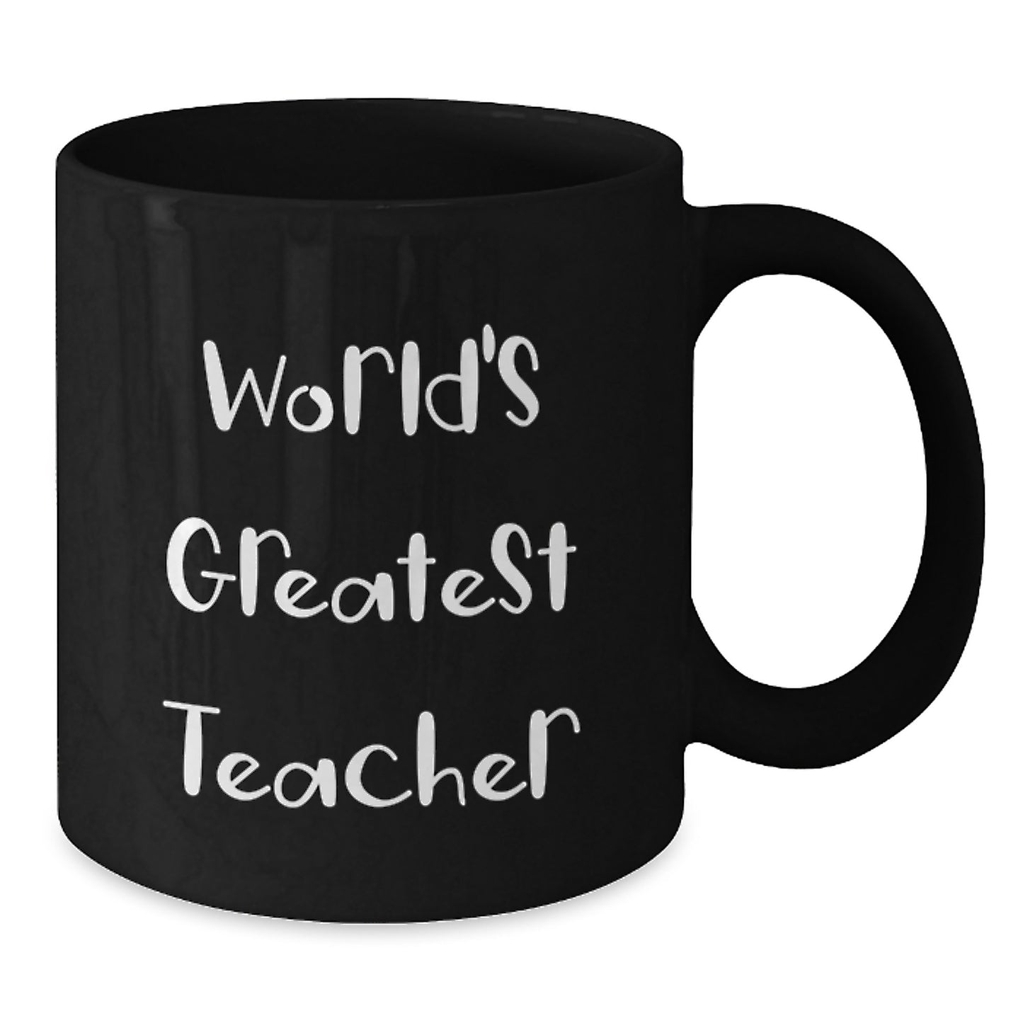 World's Greatest Teacher Funny Quote Black Coffee Mug Gifts for Teachers from Friends and Family - Additional