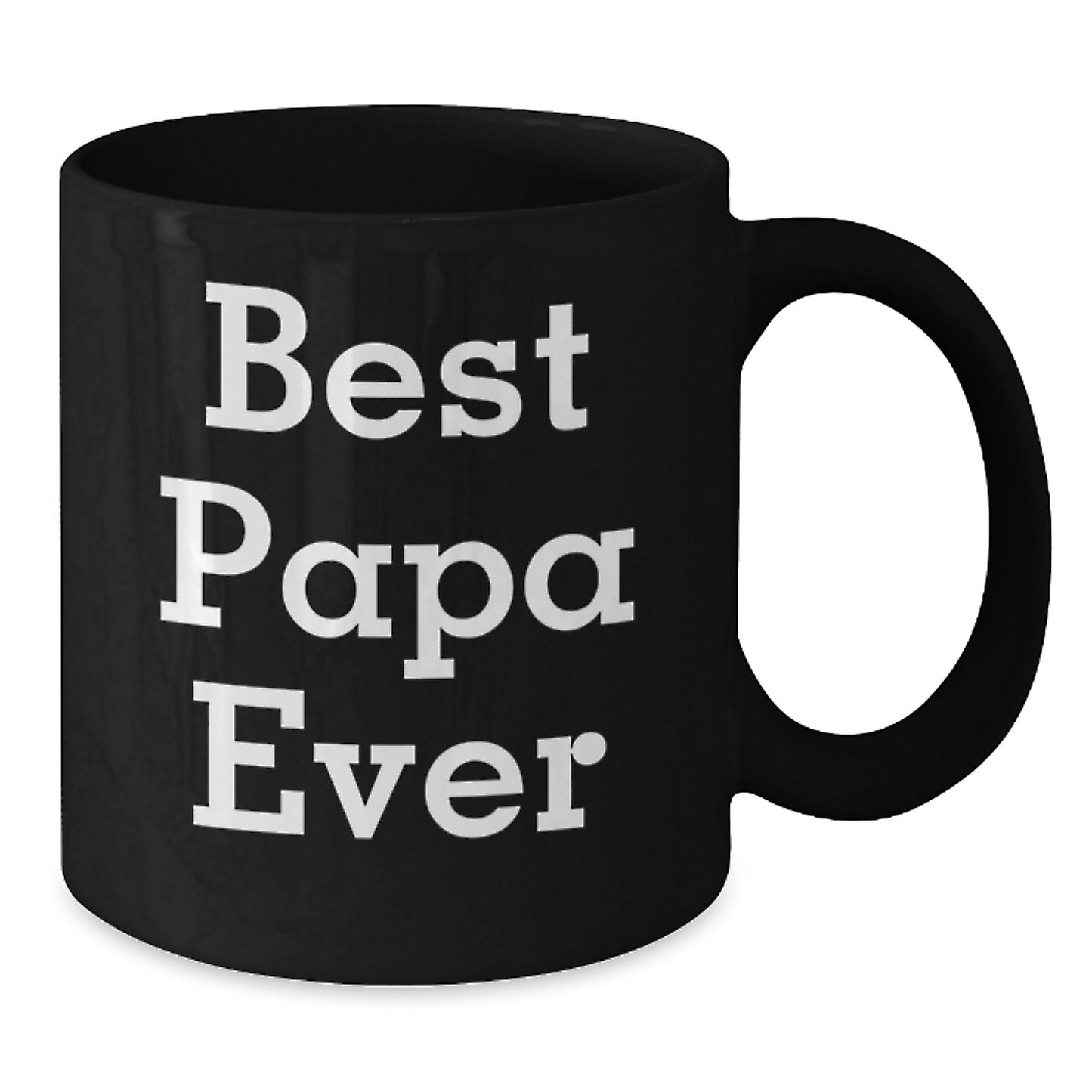 Funny Papa Gifts from Men to Best Papa Ever Black Coffee Mug, Birthday Unique Presents for Him - Additional