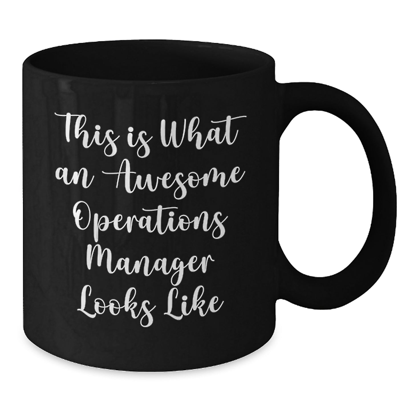 Funny Operations Manager Gifts for Him from Friends, Unique Black Coffee Mug for Graduation, 'This Is What An Awesome Operations Manager Looks Like' - Additional