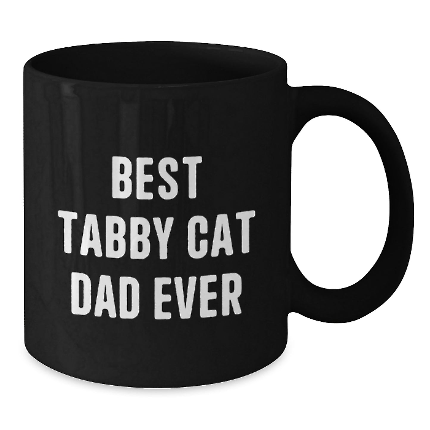 Tabby Cat Gifts for Best Dad Ever Funny Black Coffee Mug, Gifts from Men to Tabby Cat Lovers, Birthday Unique Present for Tabby Cat Dad - Additional