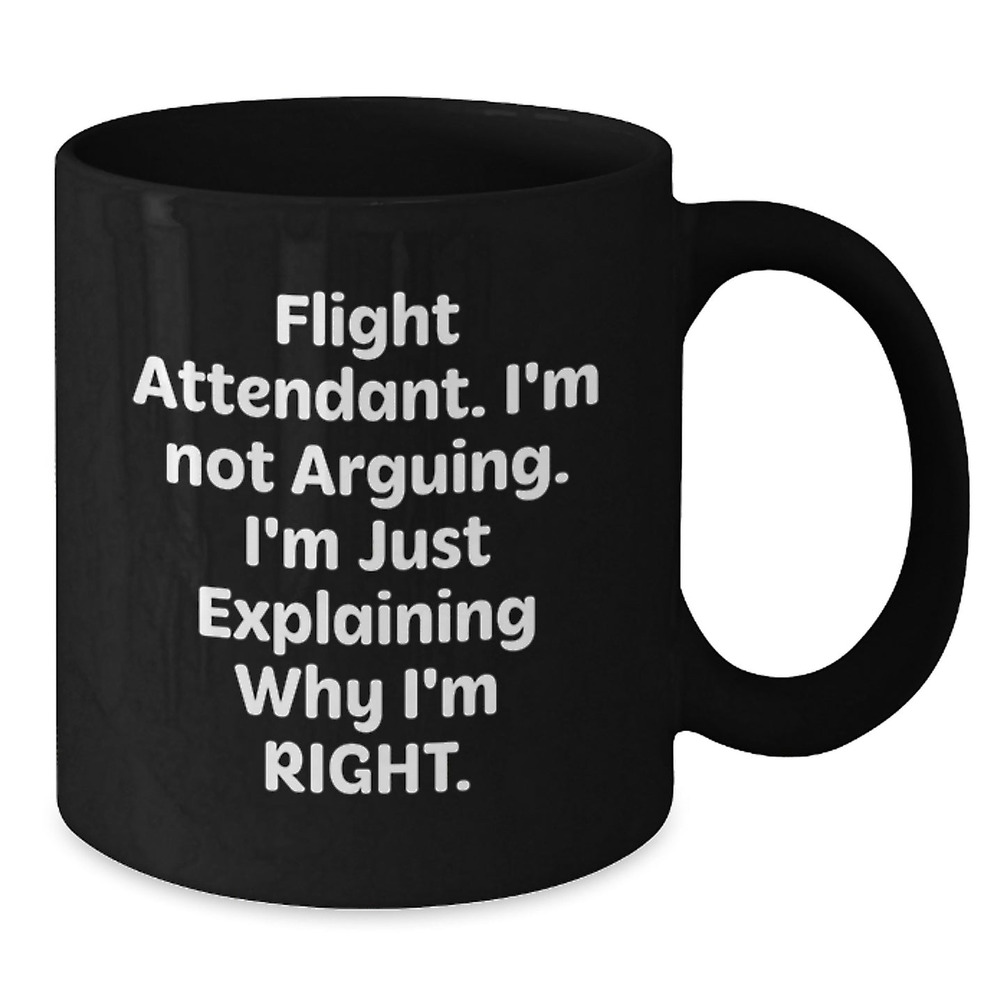 Flight Attendant Gifts, Funny Quote, Black Coffee Mug, Graduation Unique Gifts from Friends, Gifts for Flight Attendants - Additional