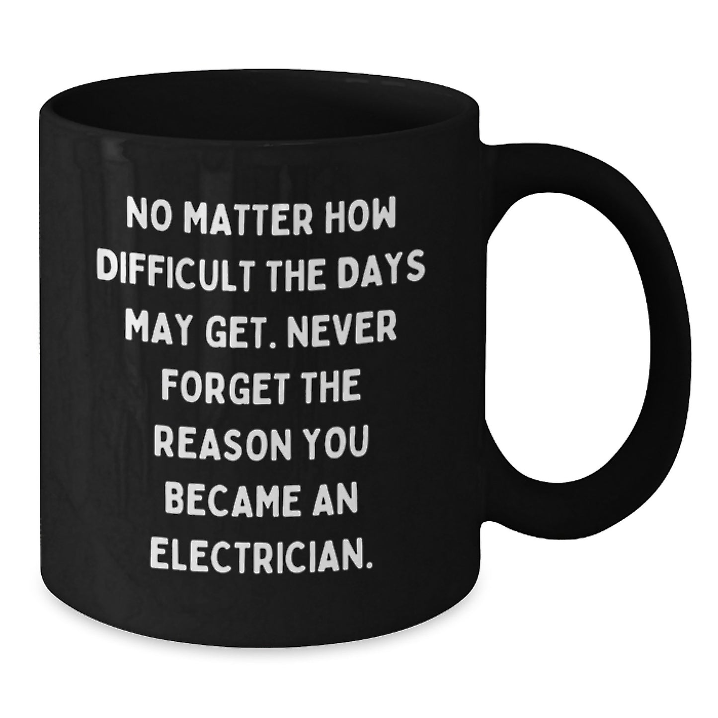 Inspirational Electrician Gifts, Funny Quote Black Coffee Mug, Graduation Unique Gifts from Friends, 11oz or 15oz - Additional