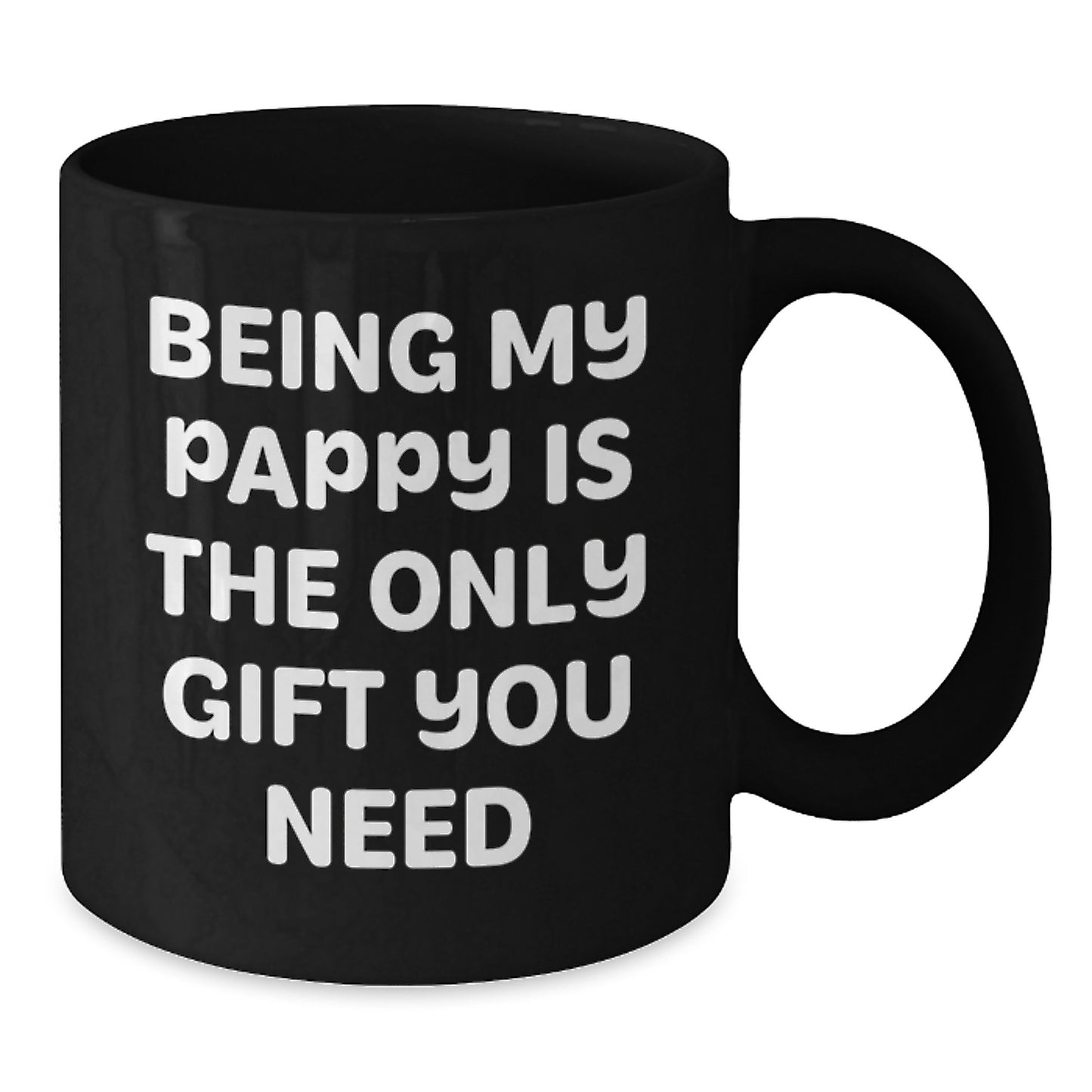 Funny Pappy Gifts from Men to Proudful Papas on Graduation Day - Black Coffee Mug - Additional