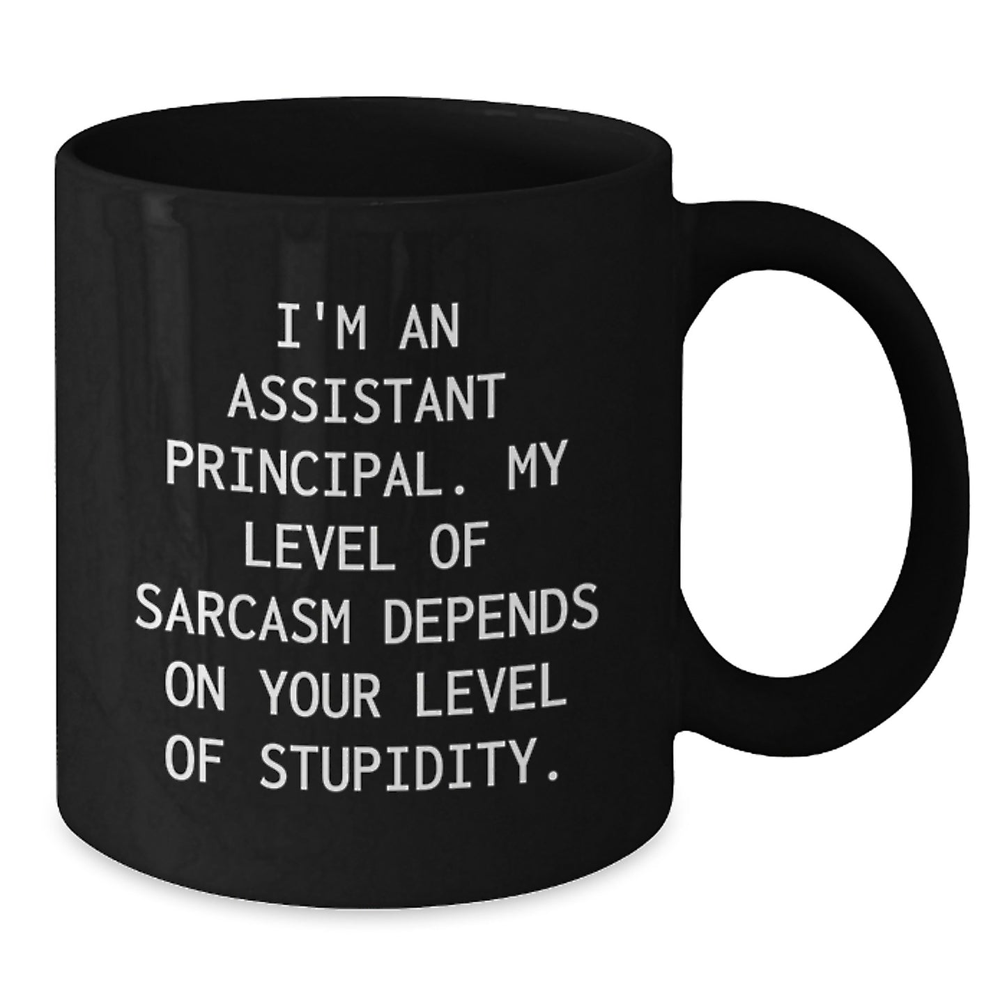 Assistant Principal Gifts Funny Quotes Black Coffee Mug for Graduation, Gifts from Family to Assistant Principal, Funny Sarcasm Mug - Additional