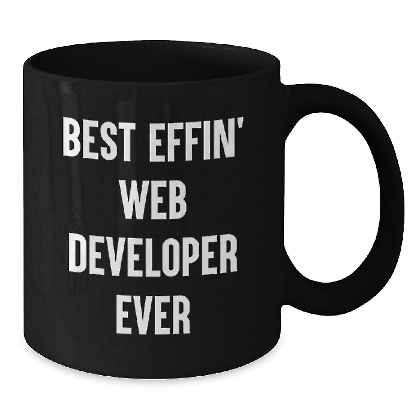 Funny Web Developer Gifts, Best Effin' Web Developer Ever Black Coffee Mug, Graduation Unique Gifts from Friends or Family - Additional