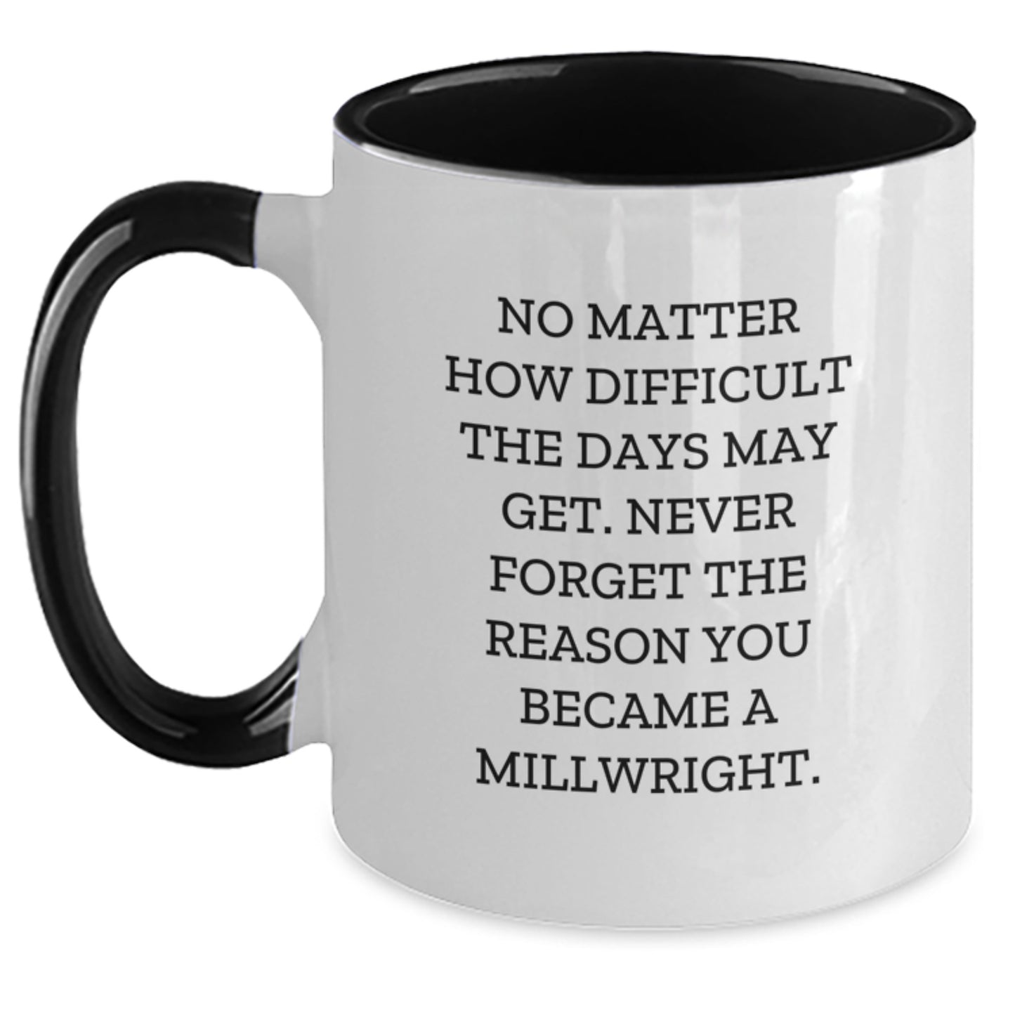Funny Millwright Gifts from Friends for Millwrights - Inspirational Quote Two Tone Coffee Mug, Graduation Unique Gifts - Main