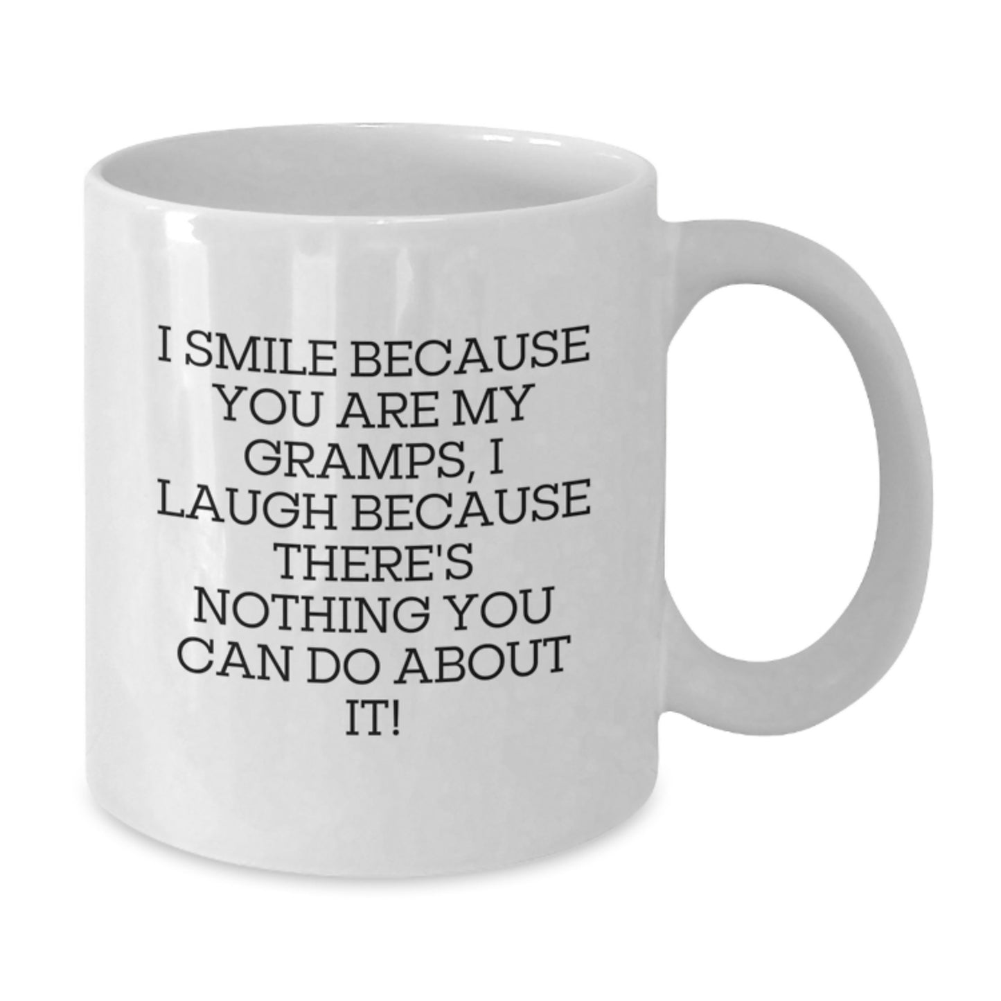 Funny Gramps Gifts, I Smile Because You Are My Gramps, Unique White Coffee Mug for Men, Women, Family, Friends, Birthday Unique Gifts from Gramps to Gramps - Additional