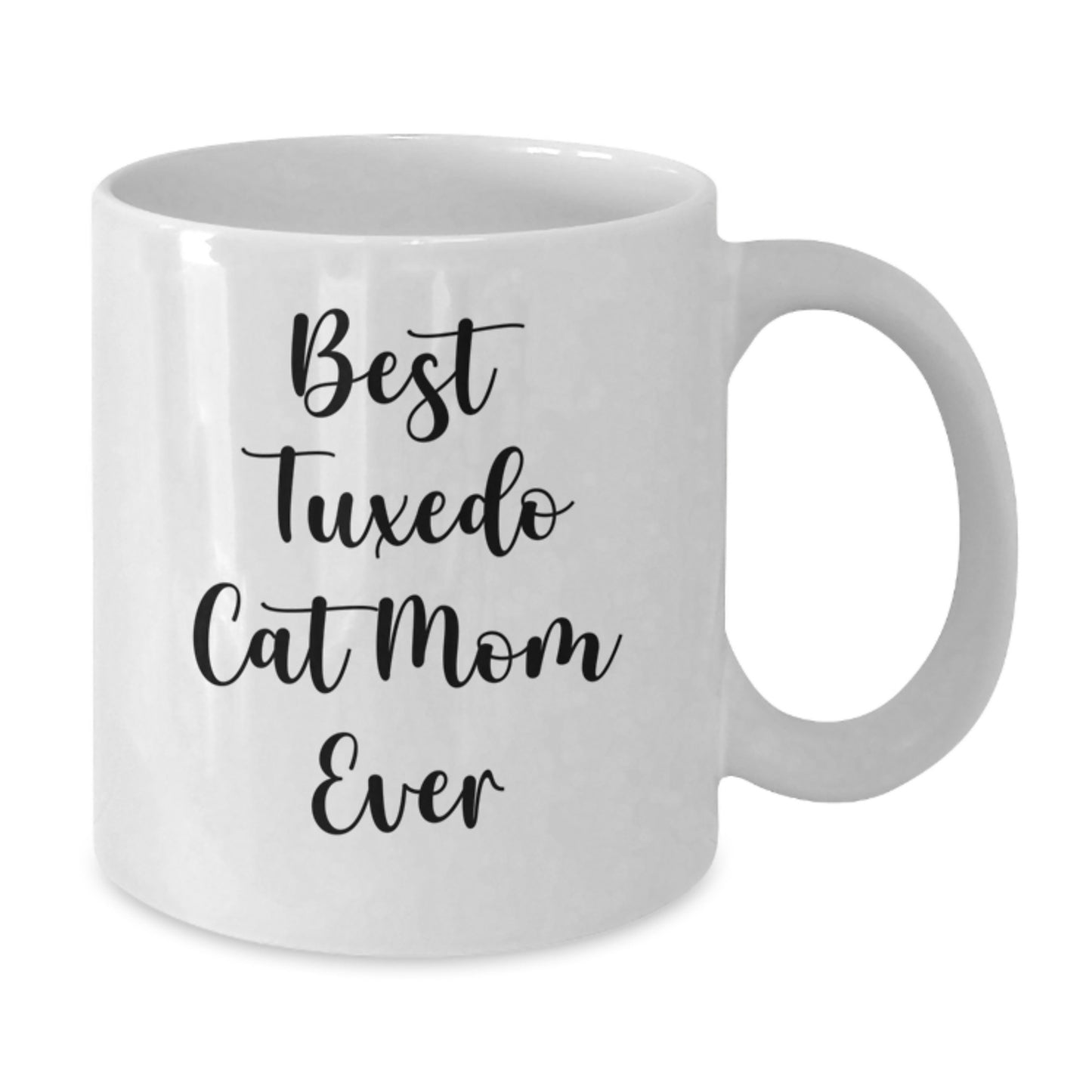 Funny Tuxedo Cat Mom Gifts from Friends for Tuxedo Cat Lovers, Unique White Coffee Mug for Graduation - Additional