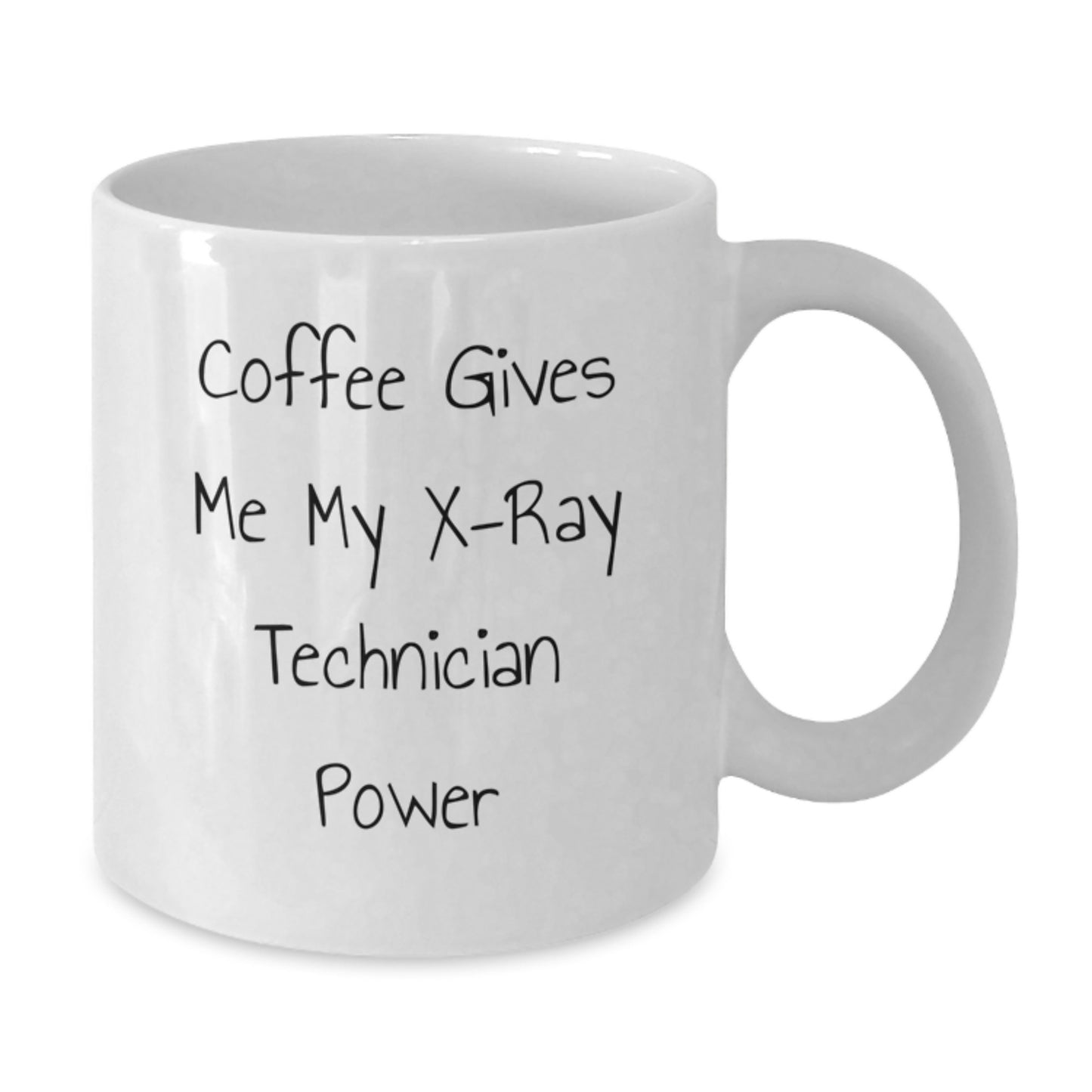 Funny X-Ray Technician Gifts from Friends for Graduation - Coffee Gives Me Power White Coffee Mug - Additional