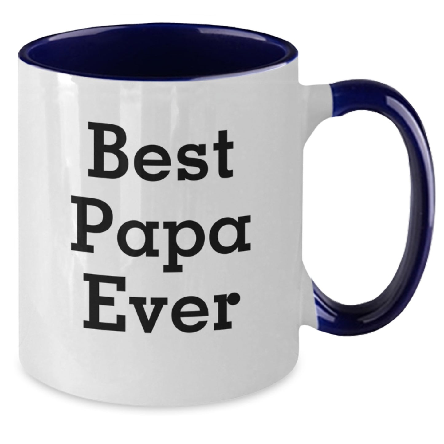 Papa Gifts from Friends - Best Papa Ever Quote Two Tone Coffee Mug, Birthday Unique Gifts for Papa, Funny Mugs for Men, Ceramic Mugs with 11oz Capacity, Microwave and Dishwasher Safe - Additional