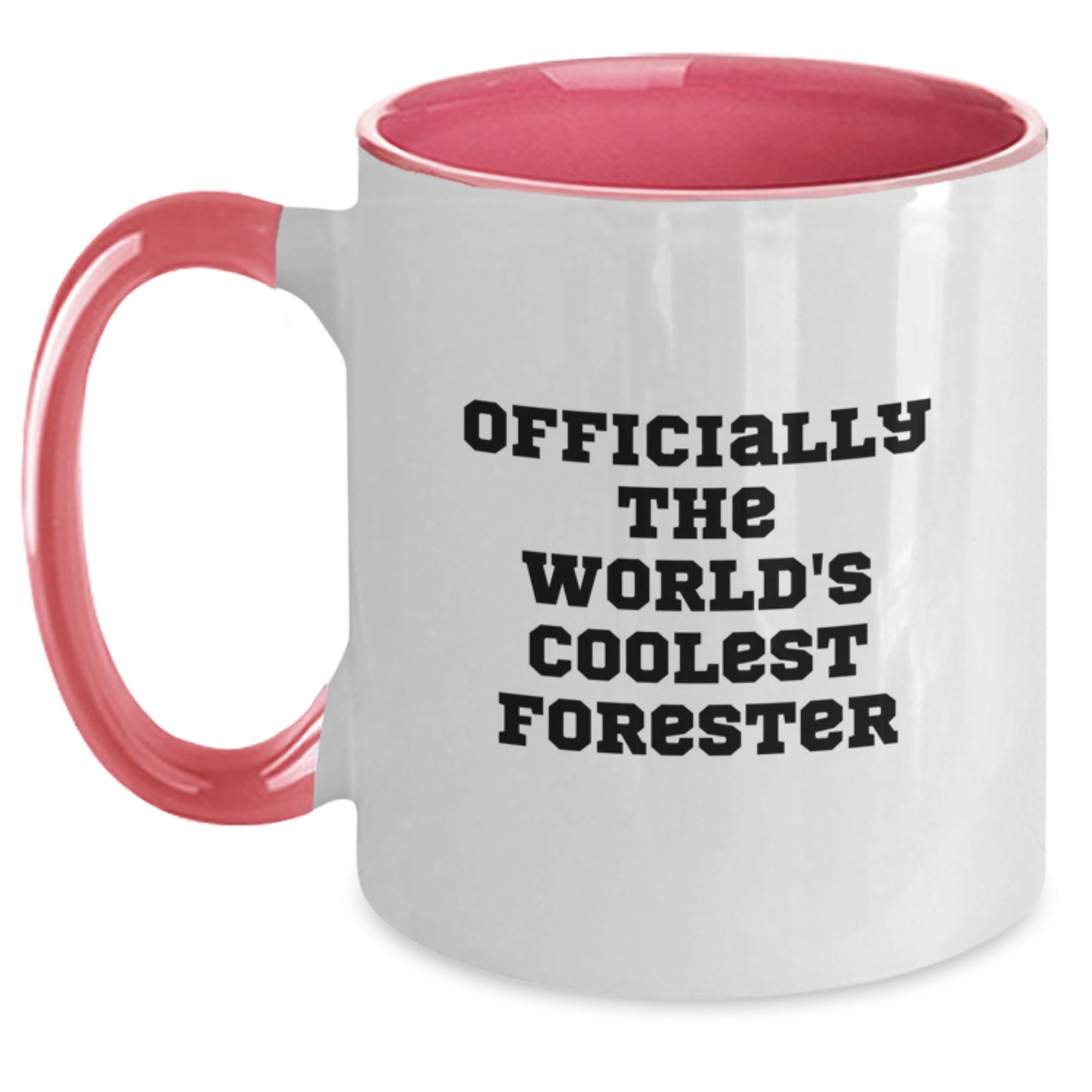 Forester's Funny Two Tone Coffee Mug, Gifts from Friends, Officially The World's Coolest Forester, Birthday Unique Gifts for Forester, Men, Women, Family - Main