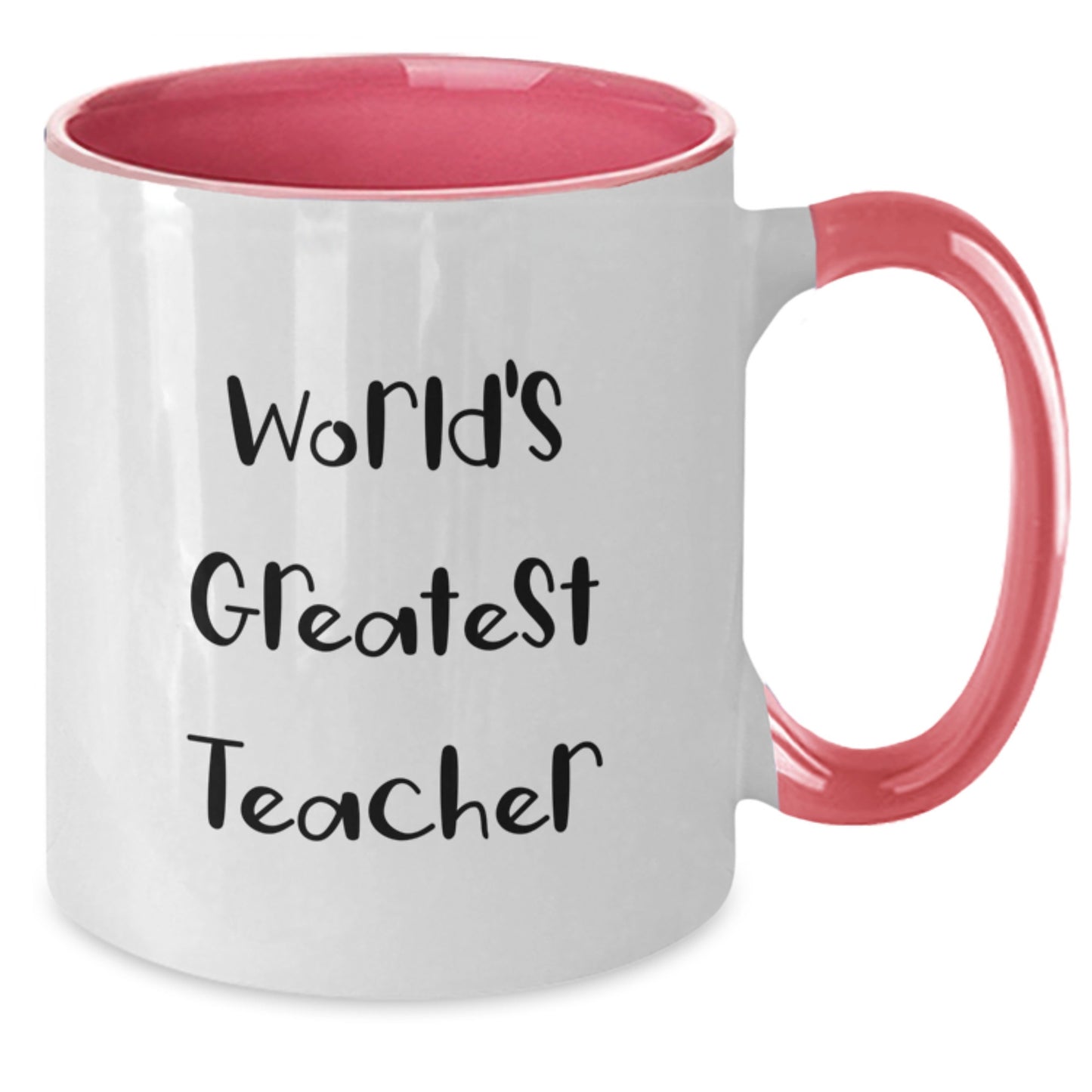 Funny Teacher Gifts from World's Greatest Teacher, Two Tone Coffee Mugs for Teacher, Inspirational Graduation Unique Gifts - Additional