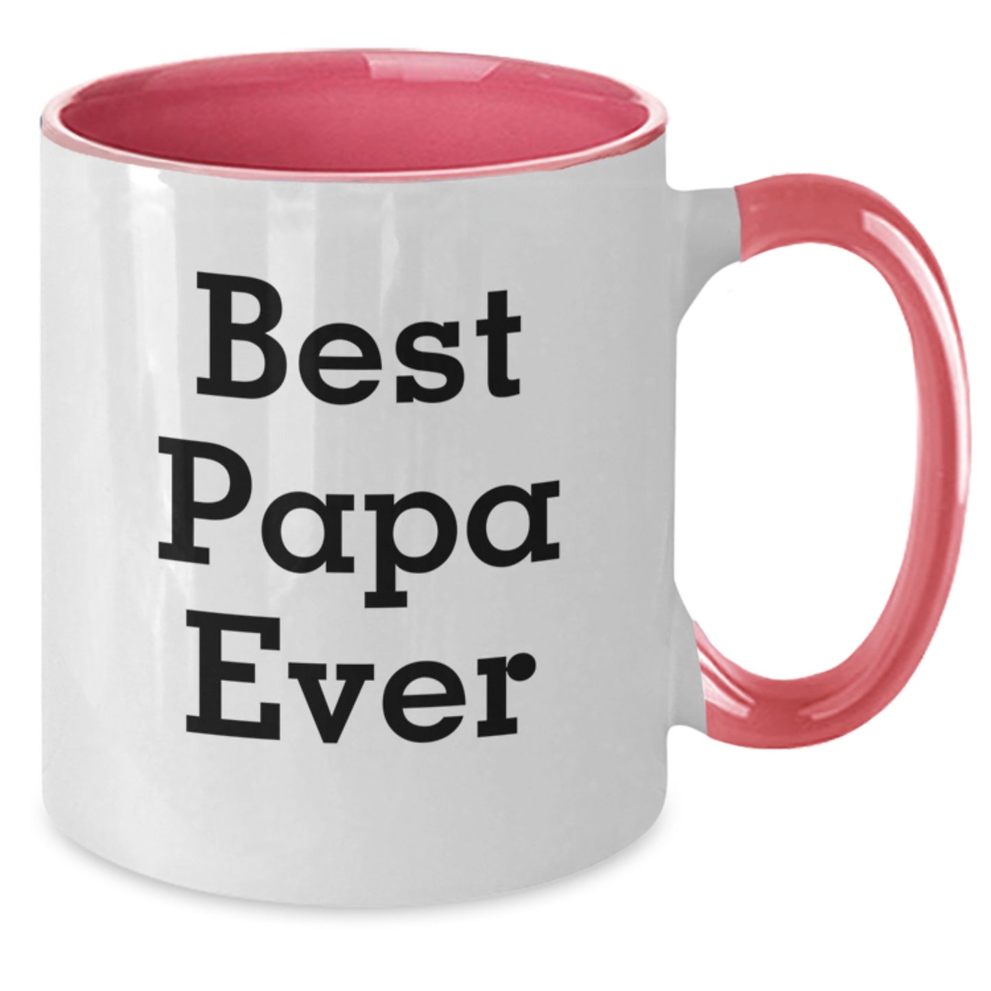 Papa Gifts from Friends - Best Papa Ever Quote Two Tone Coffee Mug, Birthday Unique Gifts for Papa, Funny Mugs for Men, Ceramic Mugs with 11oz Capacity, Microwave and Dishwasher Safe - Additional