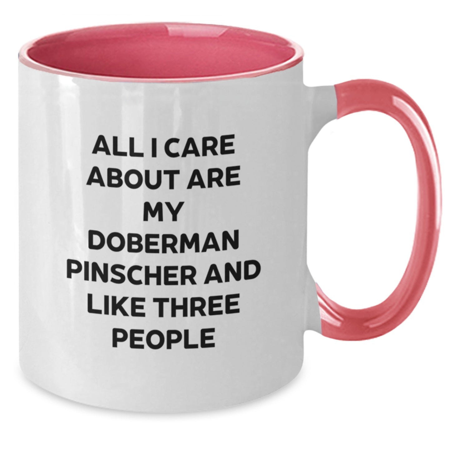 Funny Doberman Pinscher Dog Gifts, Unique Birthday Presents for Doberman Lovers, Two Tone Coffee Mug with Inspirational Quote - Additional