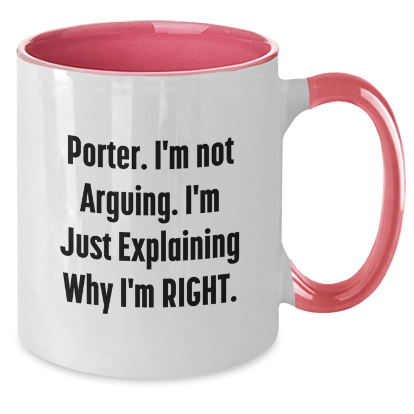 Funny Porter Gifts from Friends Two Tone Coffee Mug, Perfect Birthday Unique Gifts for Porter, Best Friends, or Family - Additional