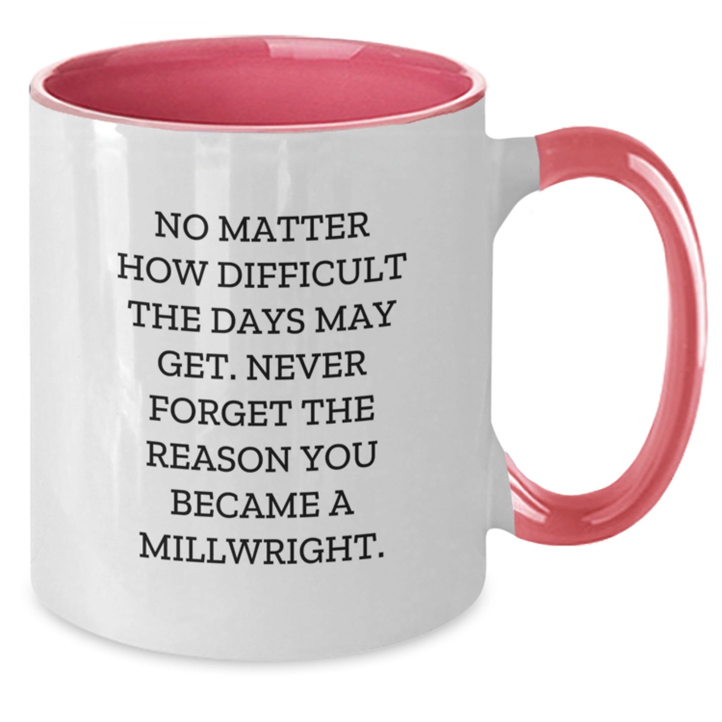 Funny Millwright Gifts from Friends for Millwrights - Inspirational Quote Two Tone Coffee Mug, Graduation Unique Gifts - Additional