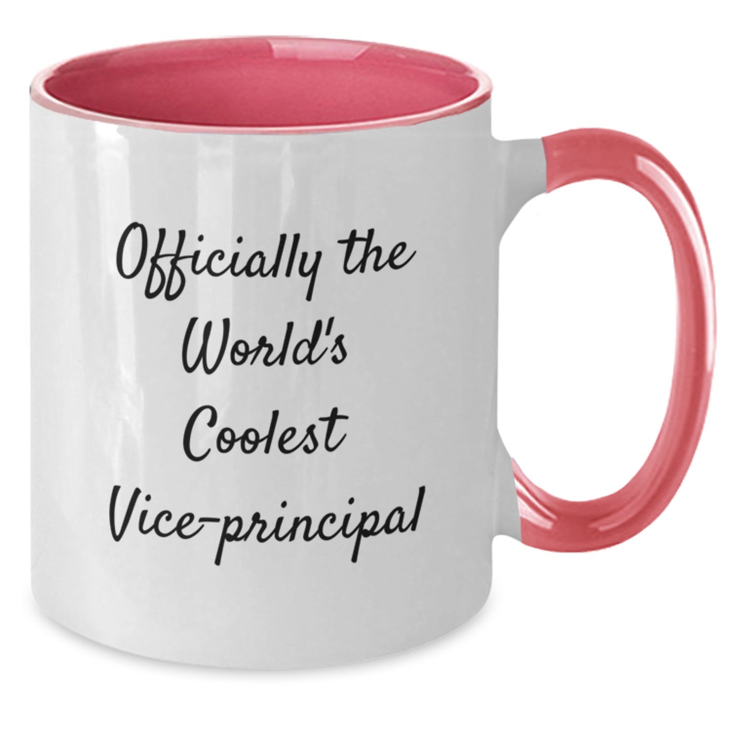 Funny Vice-Principal Gifts from Friends - Officially The World's Coolest Vice Principal Two Tone Coffee Mugs for Men and Women - Graduation Unique Gifts - Additional