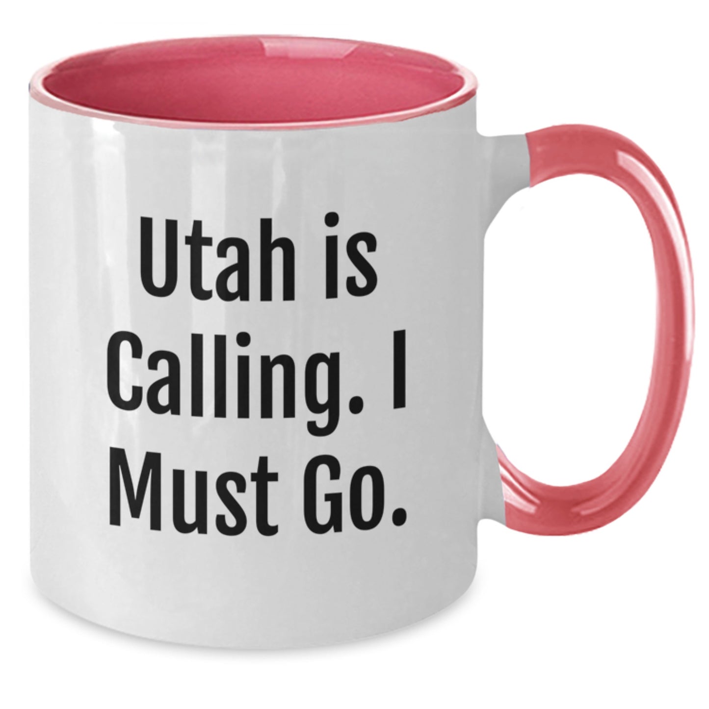 Utah Enthusiast Funny Two Tone Coffee Mug, Gifts from Friends for Men, Unique Christmas Unique Gifts for Him, Utah Calling I Must Go - Additional