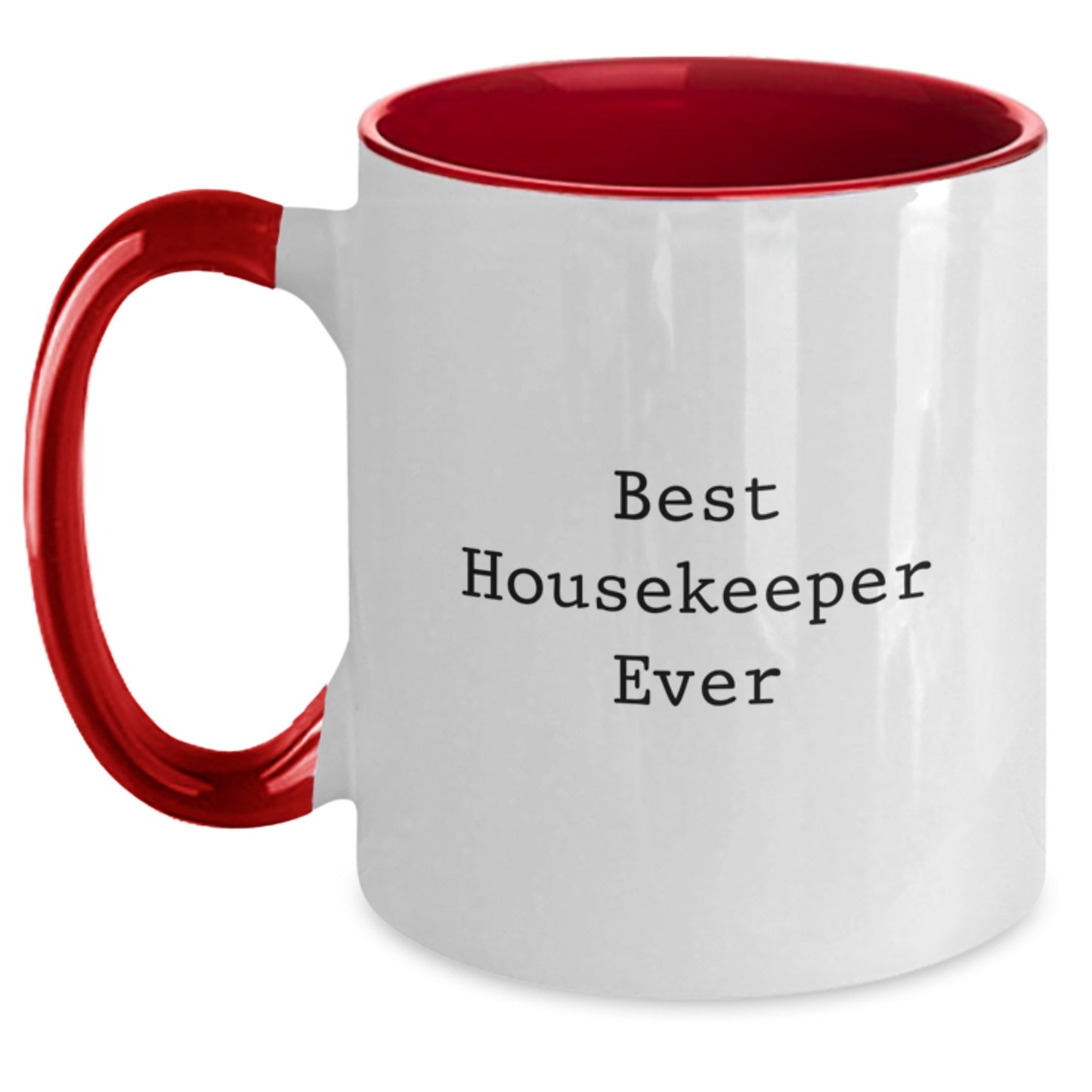 Funny Housekeeper Gifts from Friends for Best Housekeeper Ever Unique Two Tone Coffee Mugs, Graduation Gifts for Her, Him, Family, Coworkers - Main