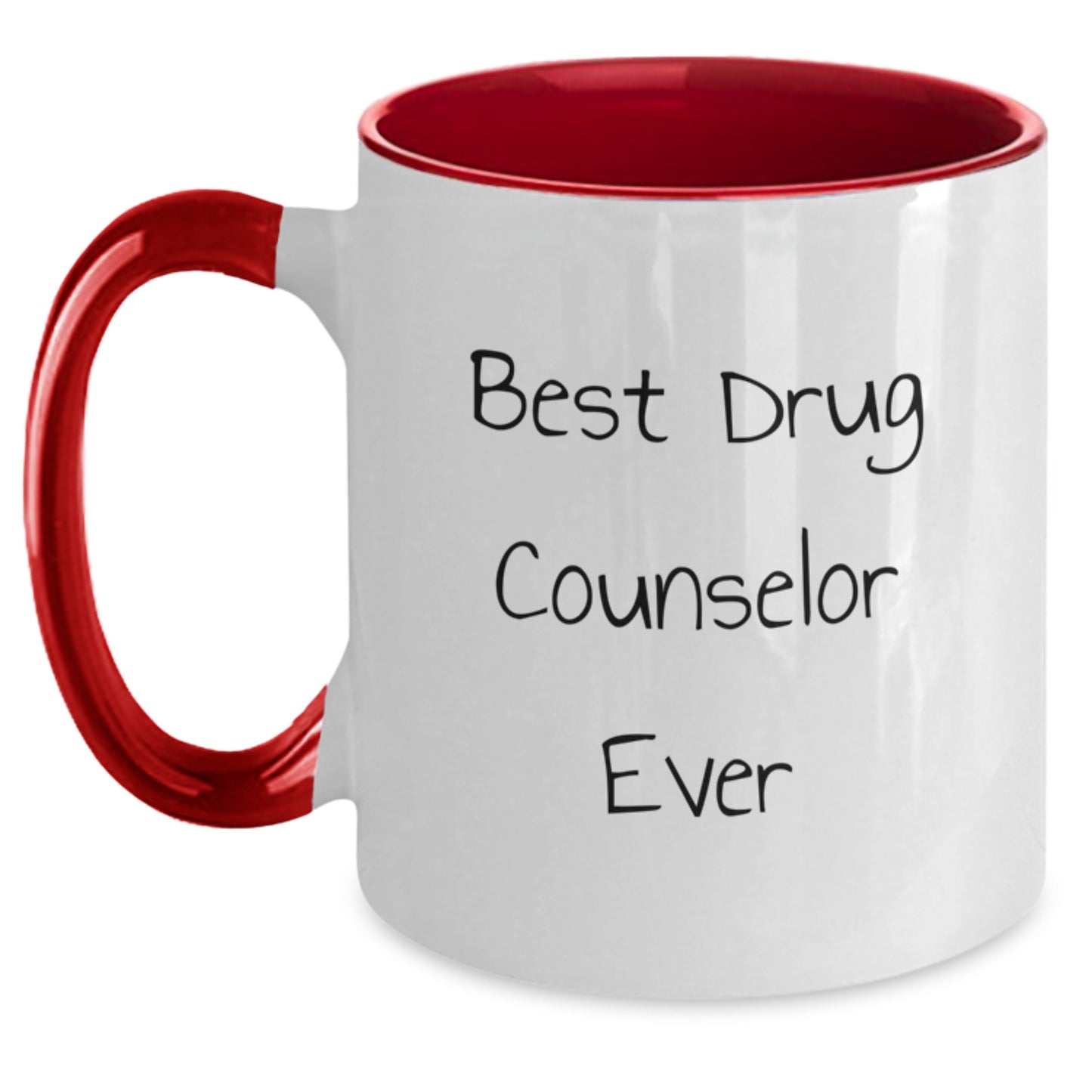 Funny Best Drug Counselor Ever Gifts from Family to Drug Counselor Graduation Unique Two Tone Coffee Mugs - Main