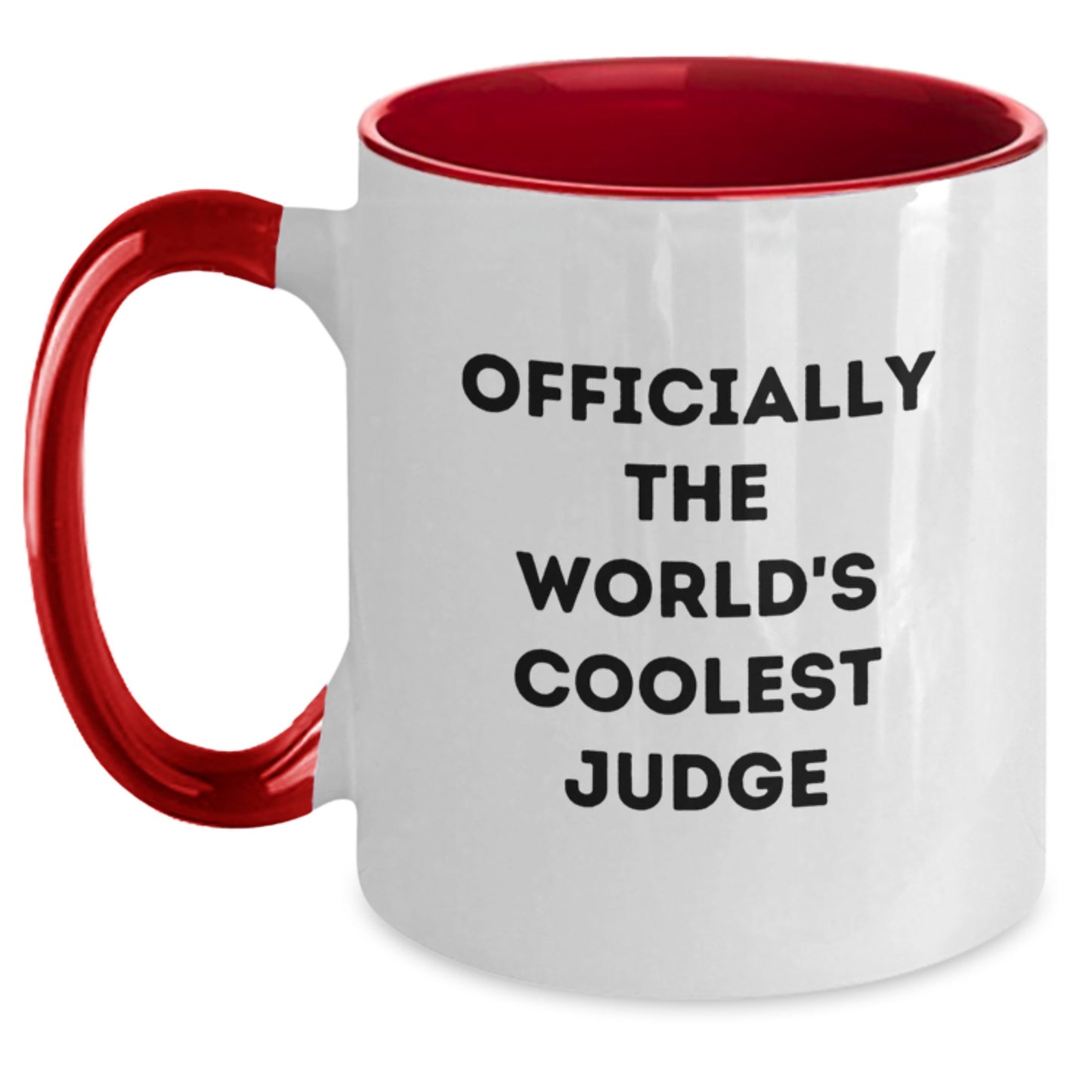 Funny Judge Gifts, Officially The World's Coolest Judge Two Tone Coffee Mug, Birthday Unique Gifts from Friends - Main