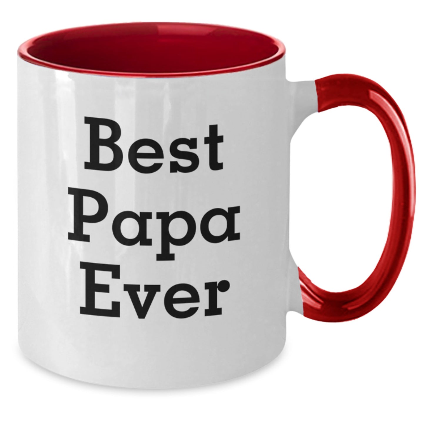 Papa Gifts from Friends - Best Papa Ever Quote Two Tone Coffee Mug, Birthday Unique Gifts for Papa, Funny Mugs for Men, Ceramic Mugs with 11oz Capacity, Microwave and Dishwasher Safe - Additional