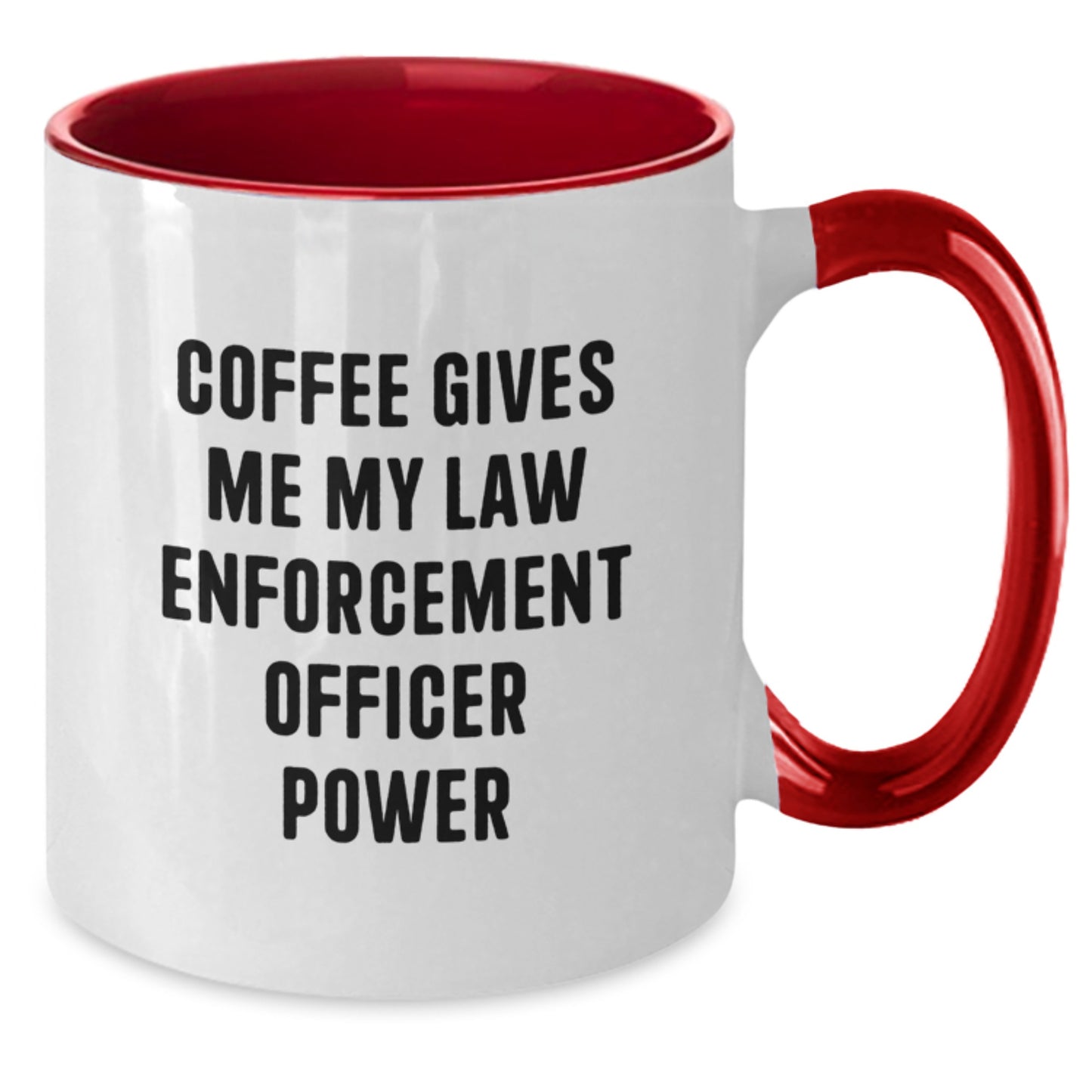 Funny Law Enforcement Officer Gifts from Family, Unique Christmas Unique Gifts for Law Enforcement Officer Men, Black and White Two Tone Coffee Mug - Additional