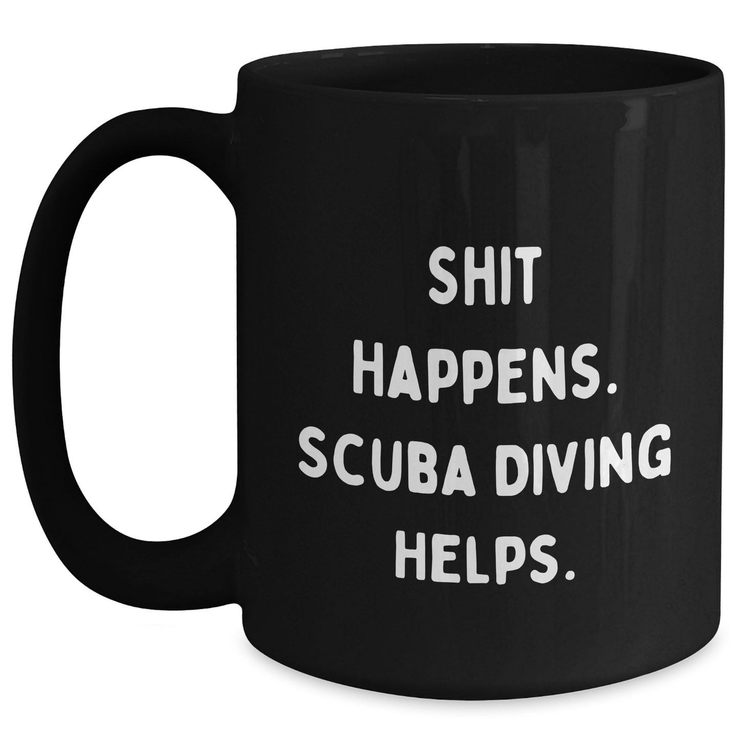 Scuba Diving Humor Black Coffee Mug, Funny Gifts for Scuba Diving Men, Gifts from Friends, Unique Father's Day Unique Gifts for Scuba Diving Enthusiasts - Main