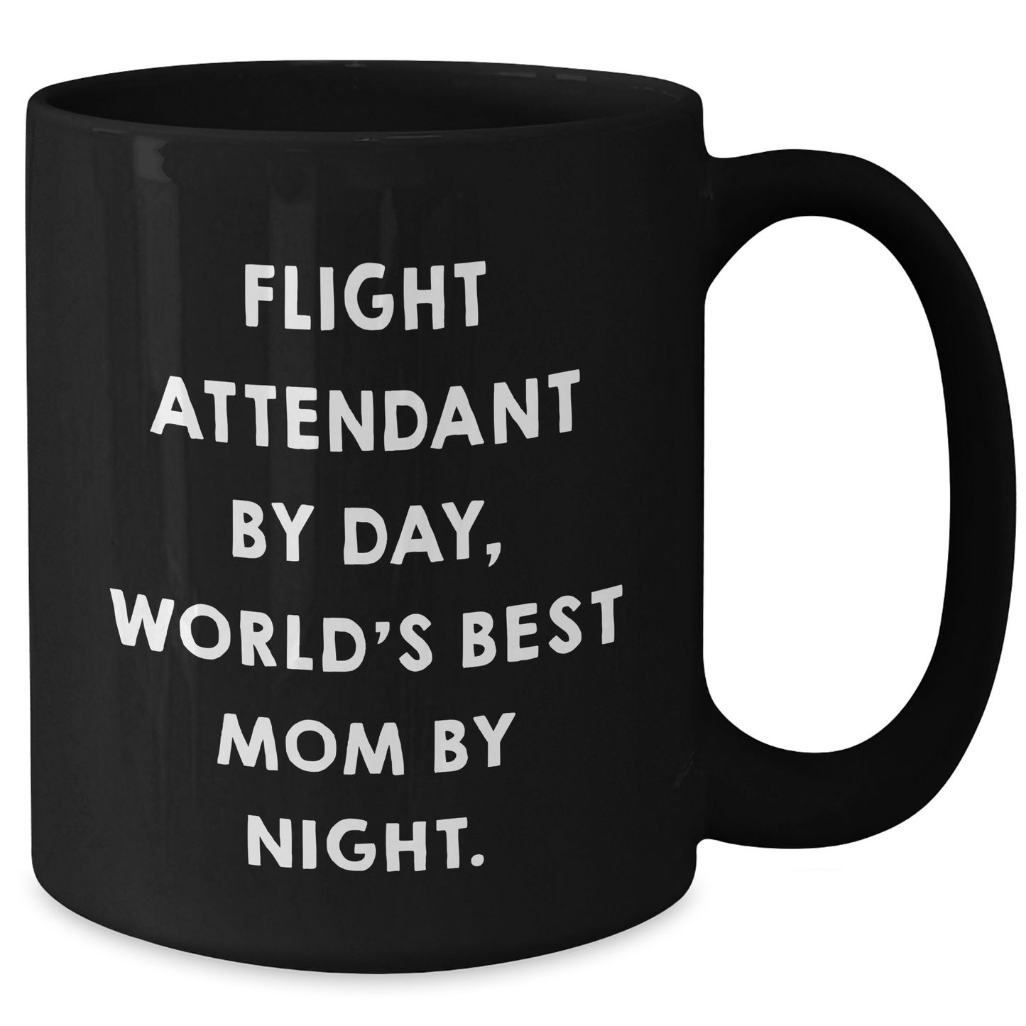 Flight Attendant Humor Black Coffee Mug, Gifts from Mom to Dad, Flight Attendant By Day, World's Best Dad By Night, Funny Father's Day Unique Gifts - Additional