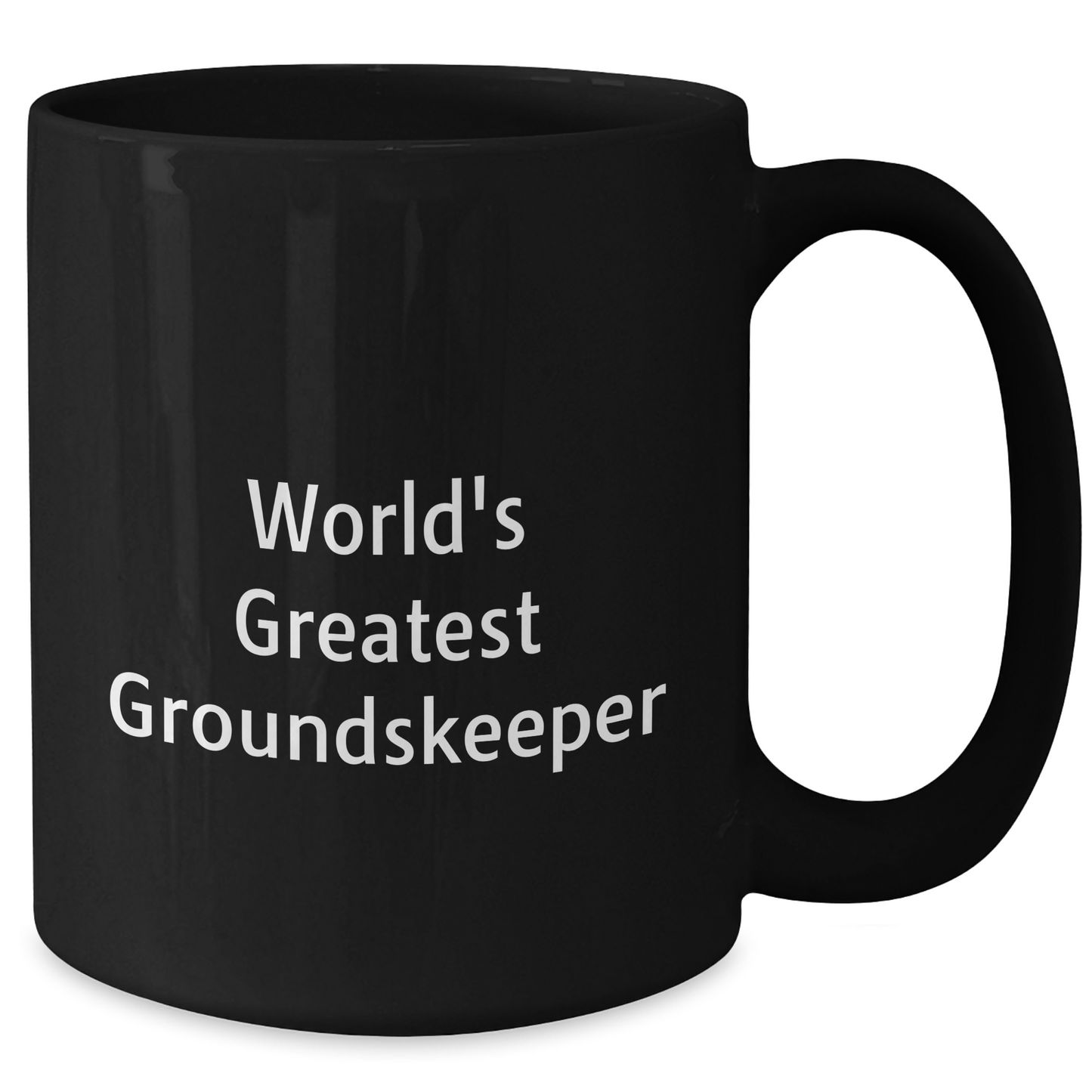 Funny groundskeeper Gifts from Friends for Graduation, World's Greatest groundskeeper Black Coffee Mug, 11oz or 15oz, Microwave and Dishwasher Safe - Additional