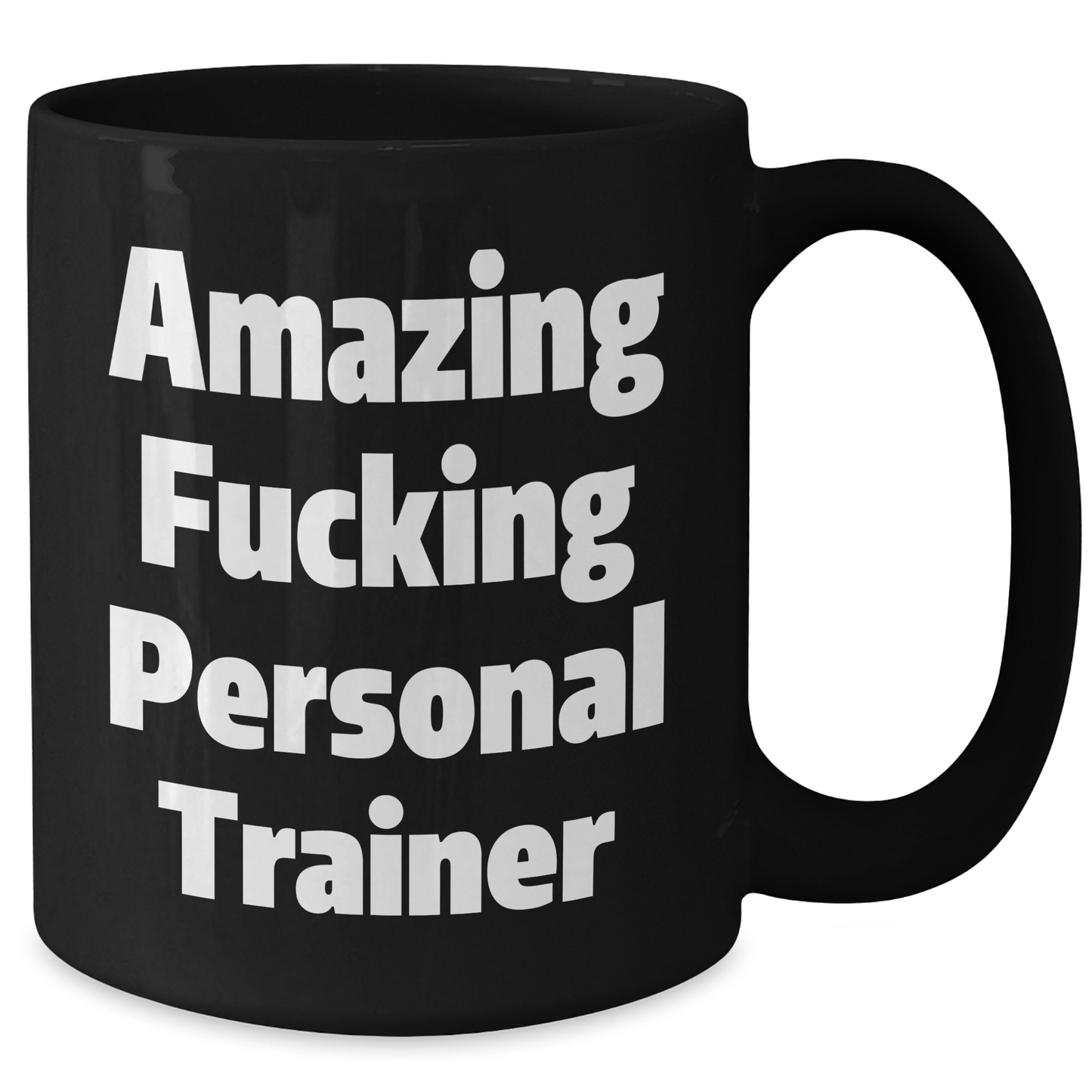 Funny Personal Trainer Gifts for Men, Women, Friends, Coworkers, Family - 'Amazing F--king Personal Trainer' Quote Black Coffee Mug, Graduation Unique Gifts from Friends, Family - Additional