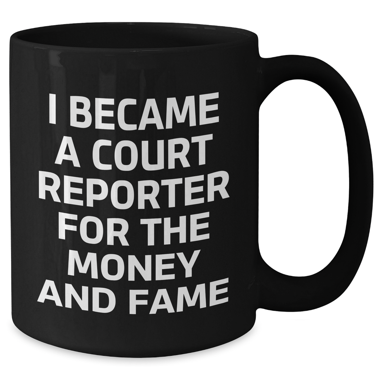 Funny Court Reporter Quote Gifts for Him or Her, Black Coffee Mug, Graduation Unique Gifts from Friends or Family - Additional