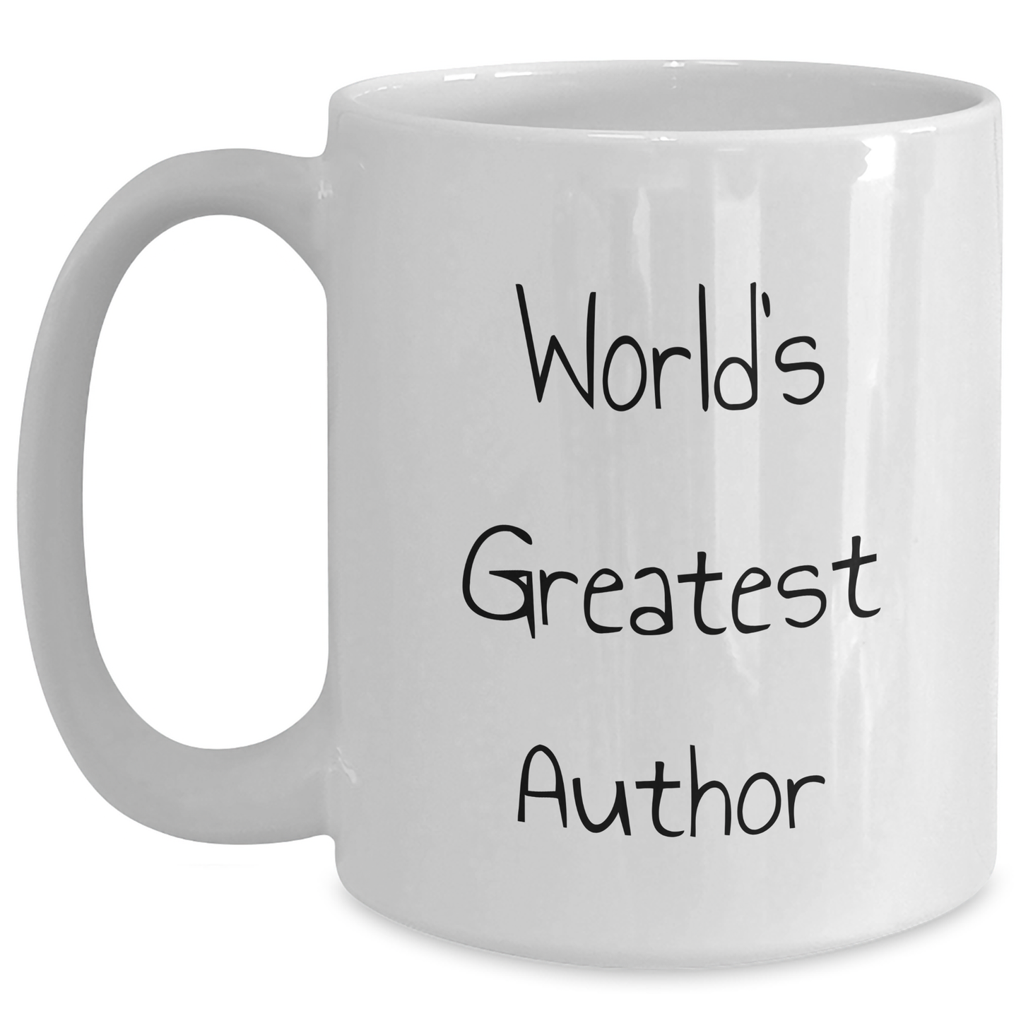 Funny Author Gifts from Friends for World's Greatest Author Graduation Unique White Coffee Mugs, 11oz or 15oz Capacity, Ceramic, Microwave and Dishwasher Safe - Main