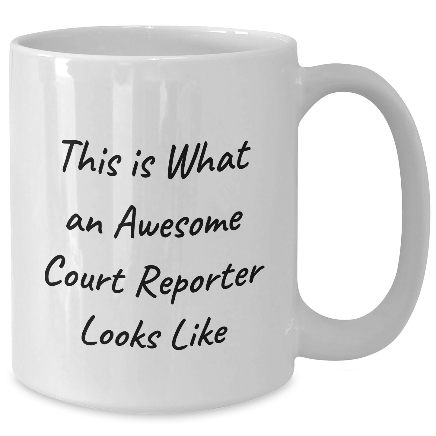 Funny Court Reporter Gifts for Men, Women, Friends, or Coworkers - White Coffee Mug, This Is What An Awesome Court Reporter Looks Like, Graduation Unique Gifts from Friends to Court Reporters - Additional