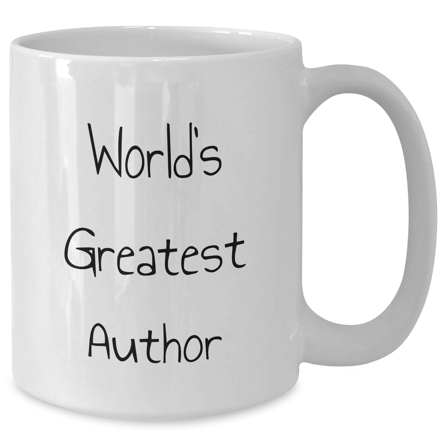 Funny Author Gifts from Friends for World's Greatest Author Graduation Unique White Coffee Mugs, 11oz or 15oz Capacity, Ceramic, Microwave and Dishwasher Safe - Additional