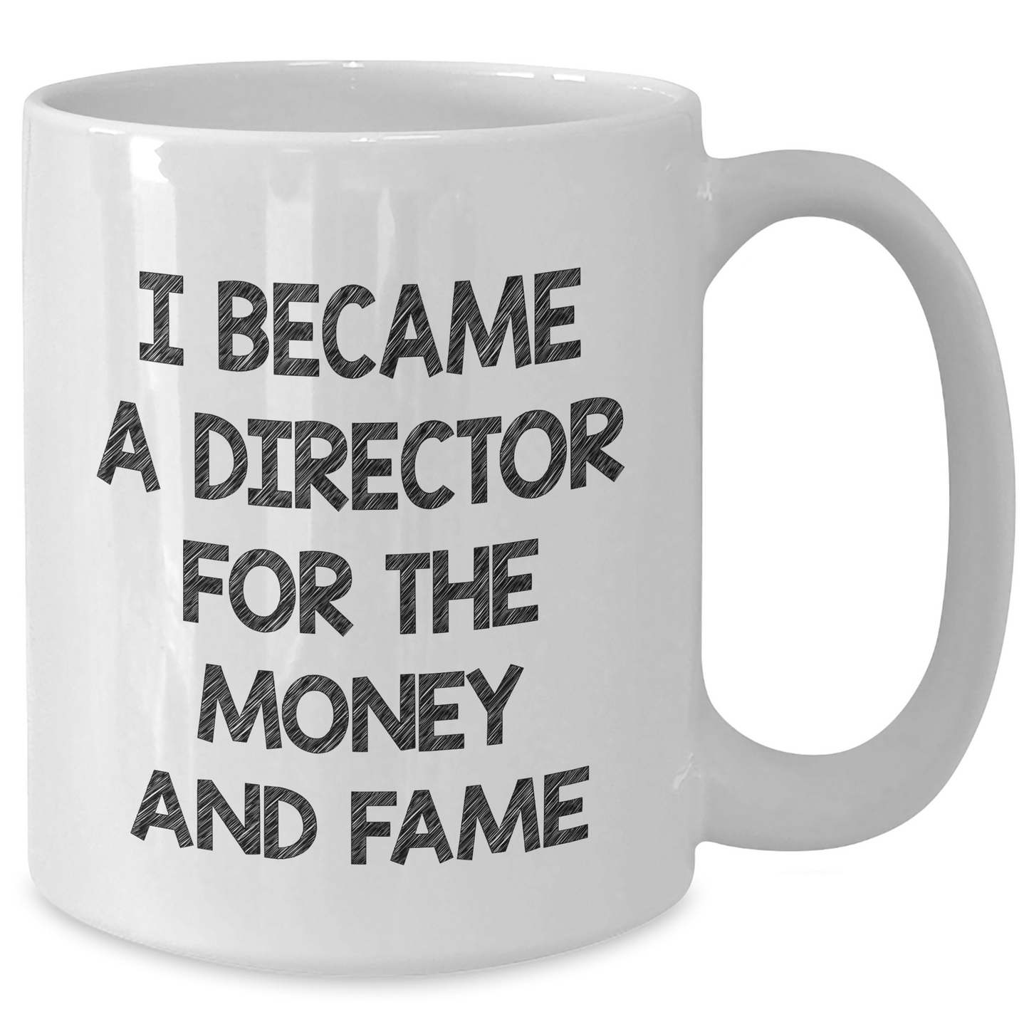 Funny Director Gifts For Him From Friends - 'I Became A Director For The Money And Fame' White Coffee Mug, Graduation Unique Gifts - Additional