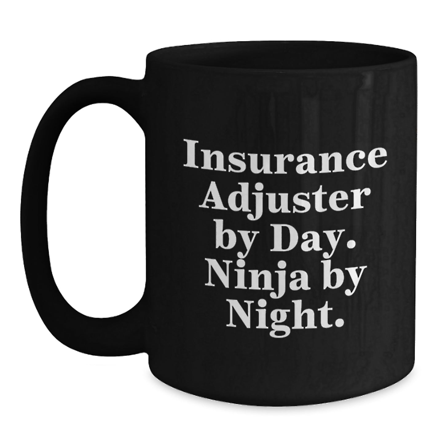 Insurance Adjuster Ninja Gifts for Men, Funny Black Coffee Mug from Coworkers, Graduation Unique Gifts - Main